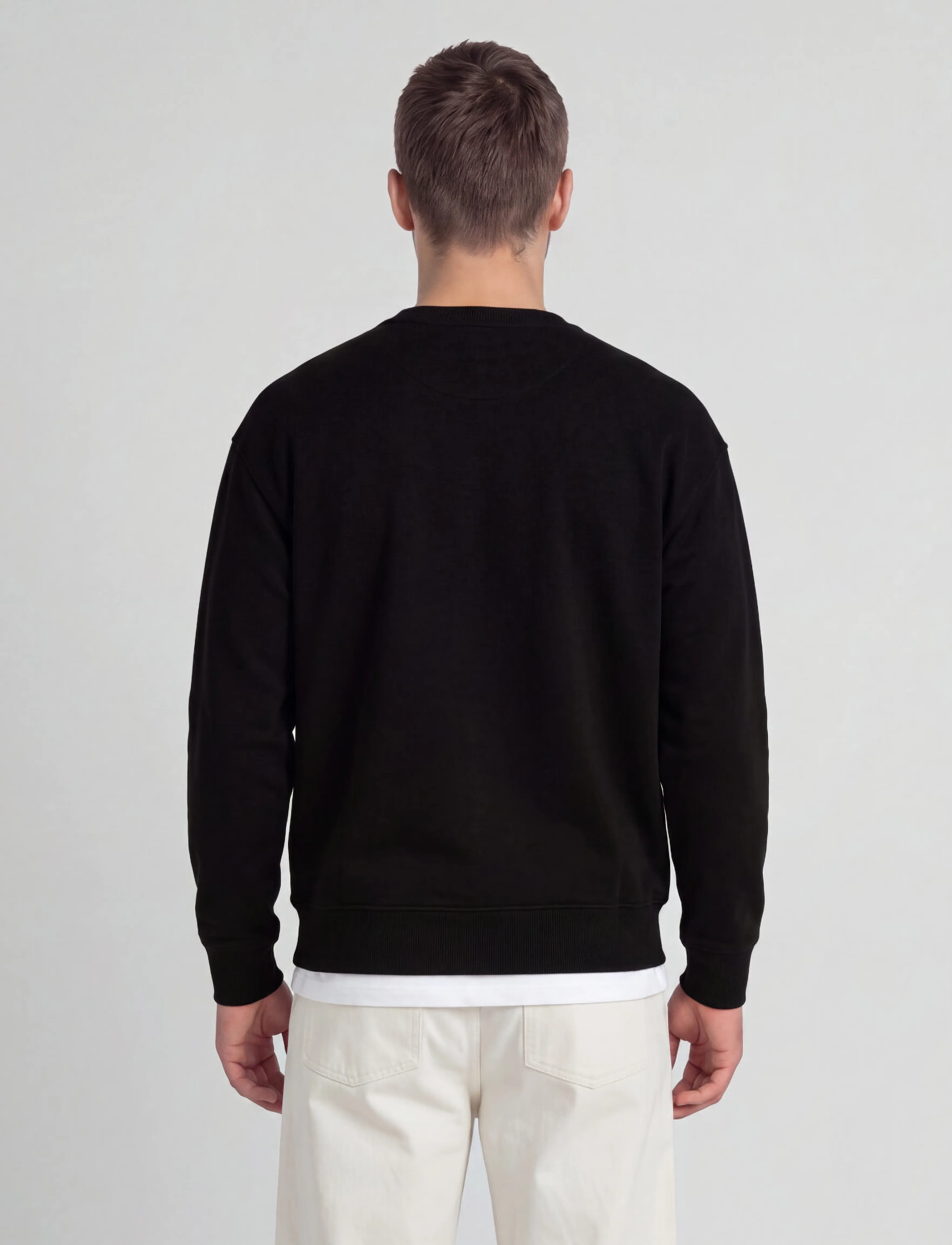 Lyle & Scott - Crew Neck Sweatshirt - efterårsbesparelser - jet black - 3