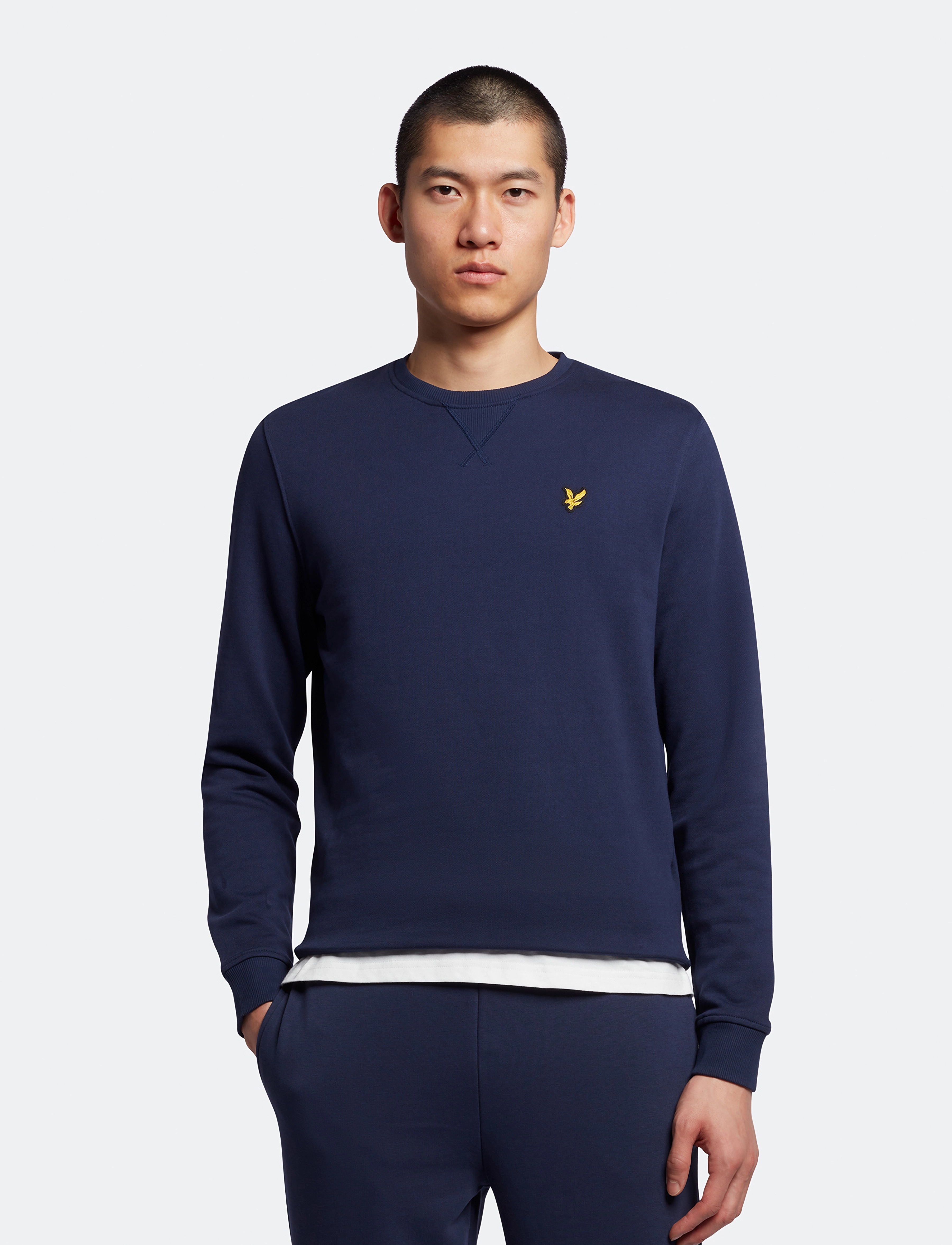 Lyle & Scott Crew Neck Sweatshirt, XXL, Navy, Sweatshirts & Hættetrøjer > Sweatshirts, Herre