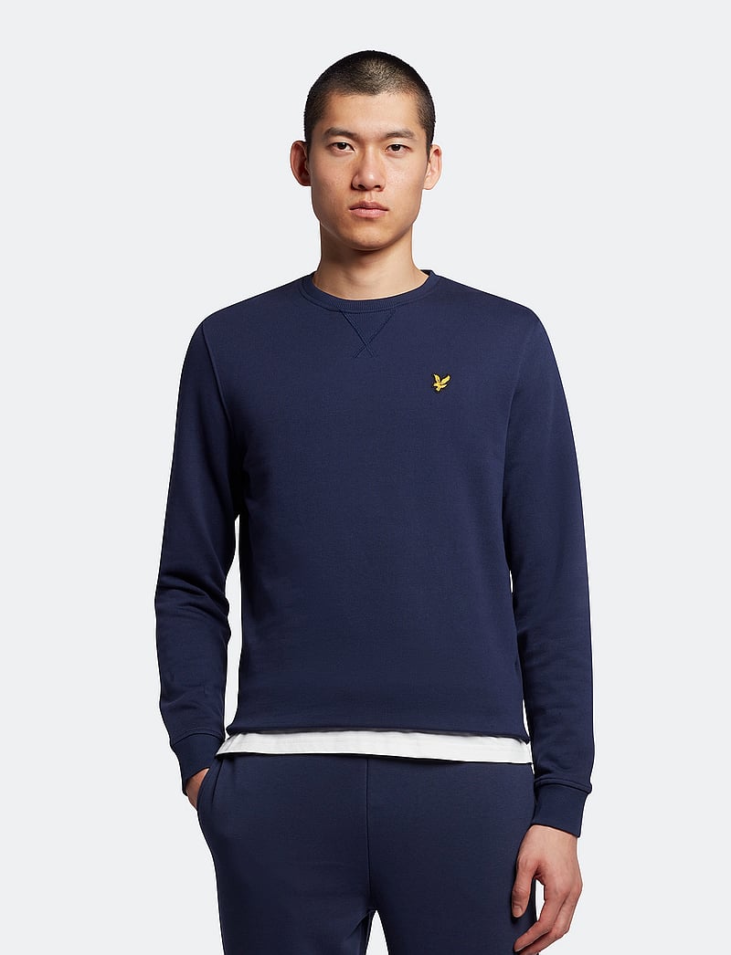 Lyle & Scott - Crew Neck Sweatshirt - collegepaidat - navy - 0