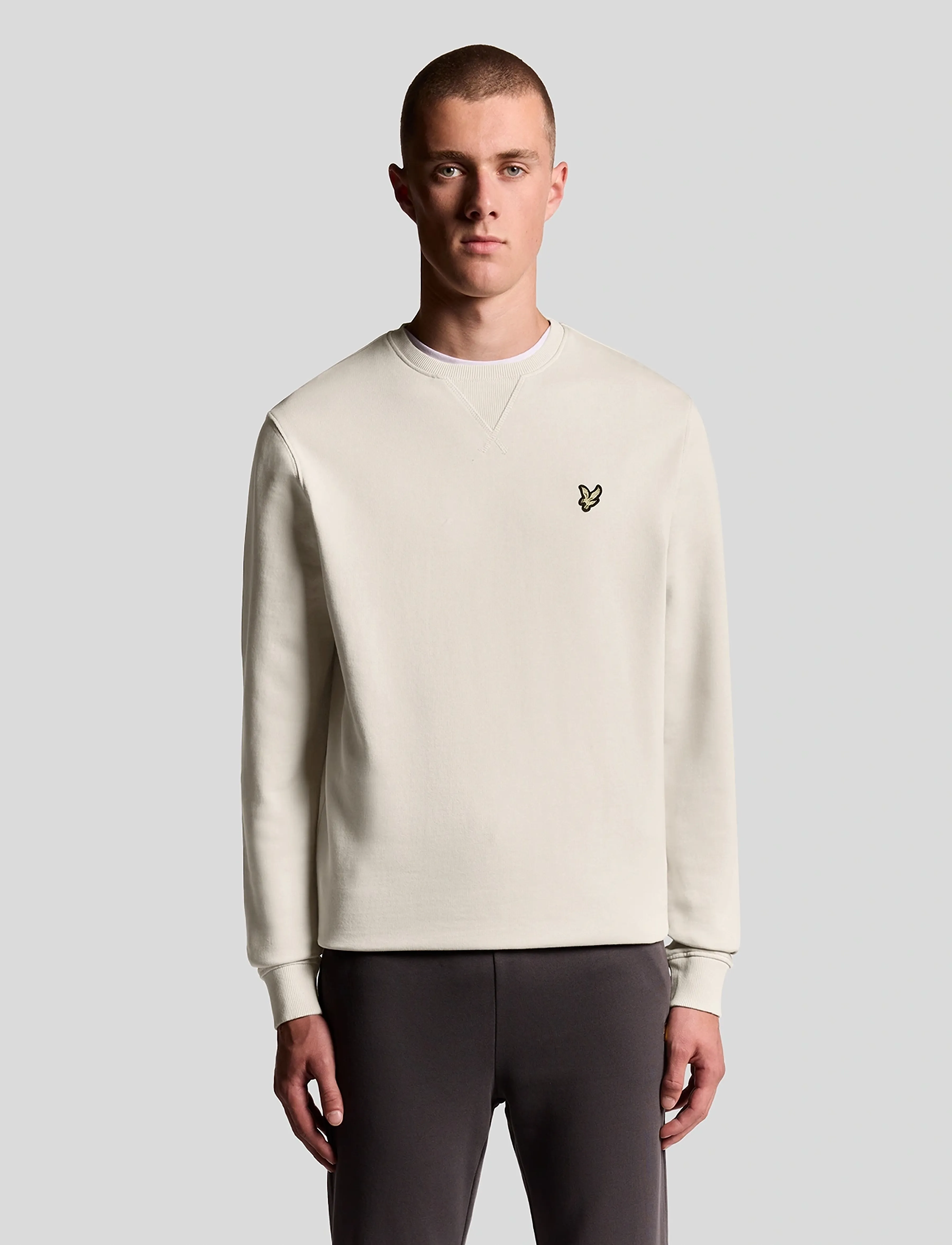 Lyle & Scott Crew Neck Sweatshirt, XXL, Beige, Sweatshirts & Hættetrøjer > Sweatshirts, Herre