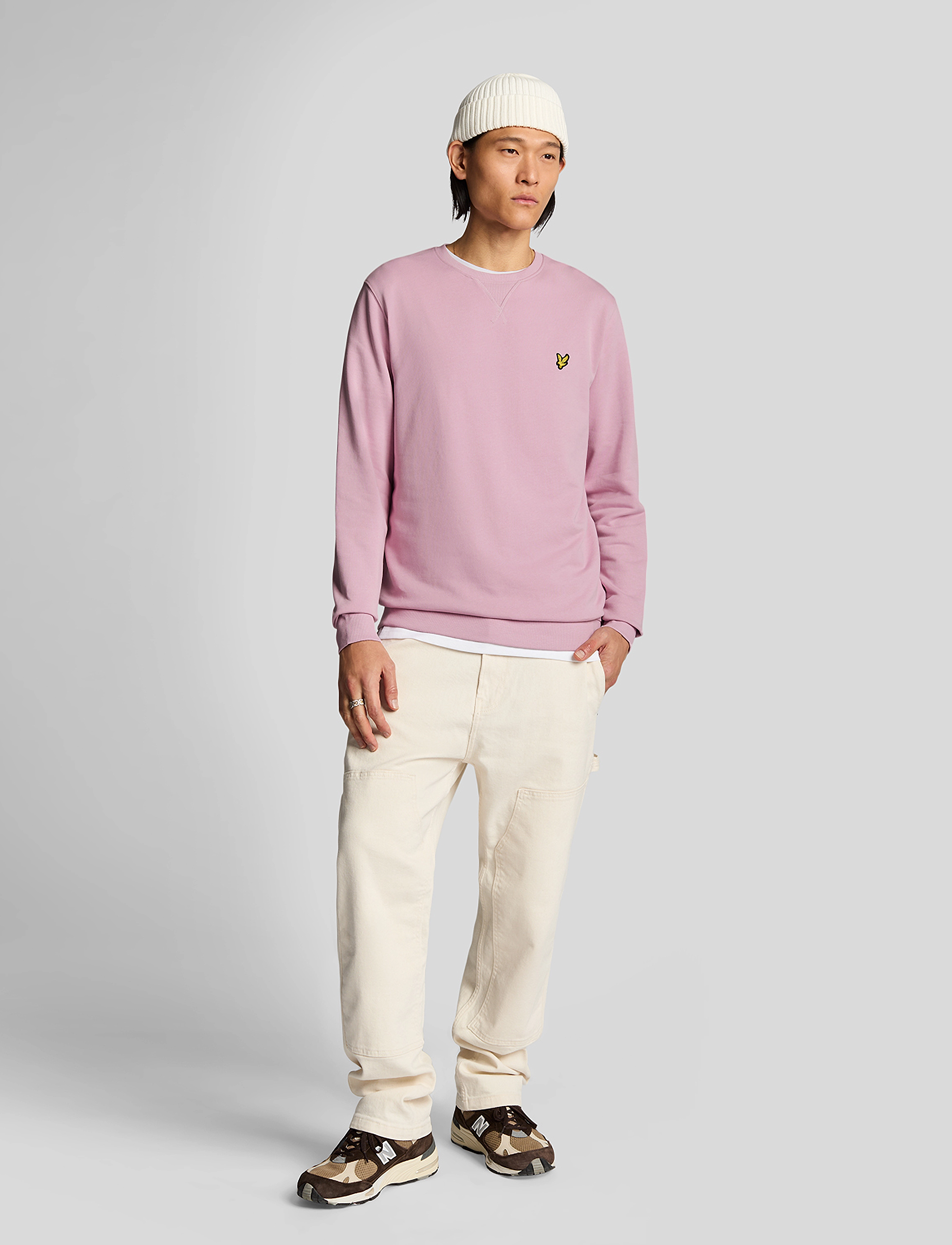 Lyle & Scott - Crew Neck Sweatshirt - sweatshirts - x574 pink light - 4