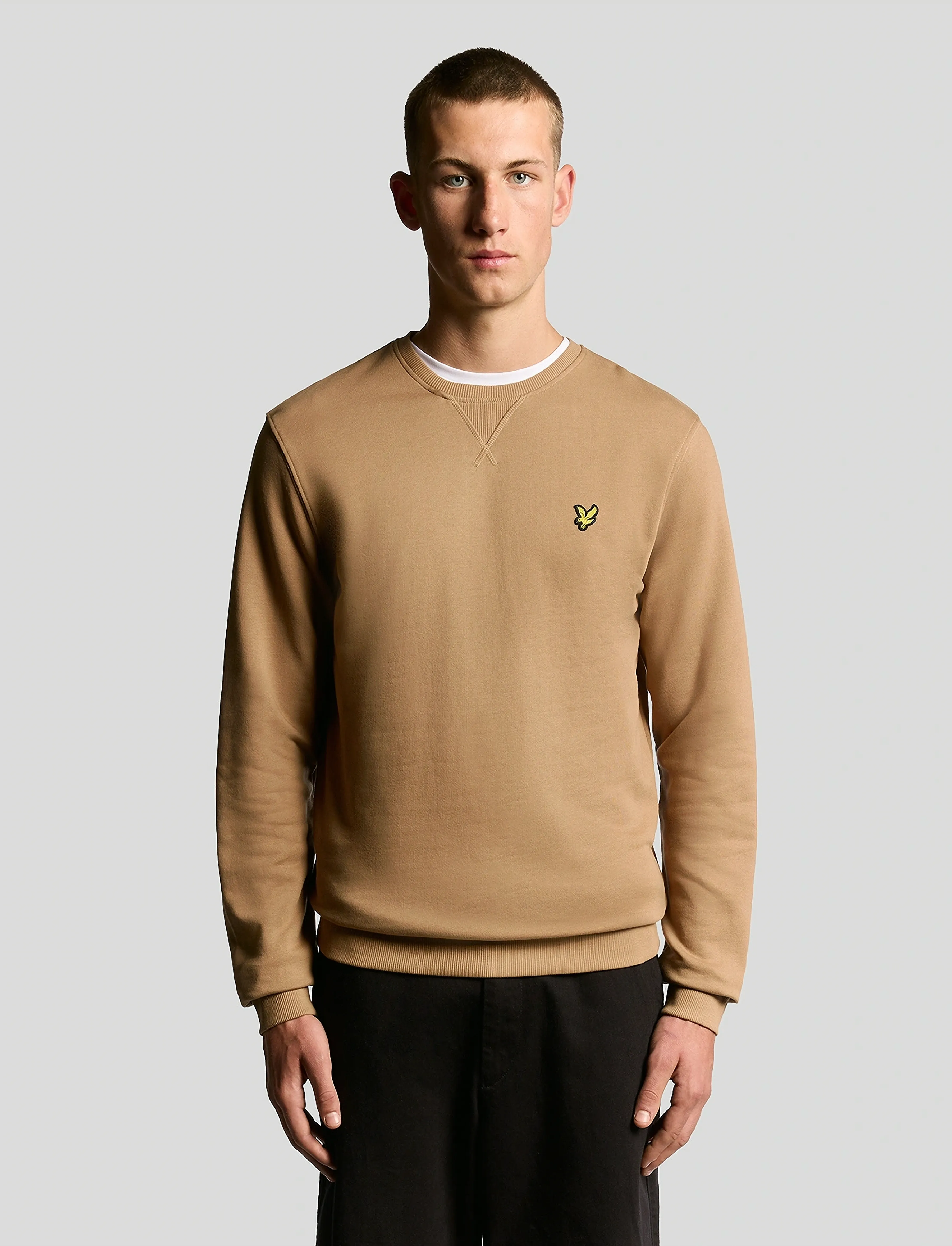 Lyle & Scott Crew Neck Sweatshirt, XS, Beige, Sweatshirts & Hættetrøjer > Sweatshirts, Herre