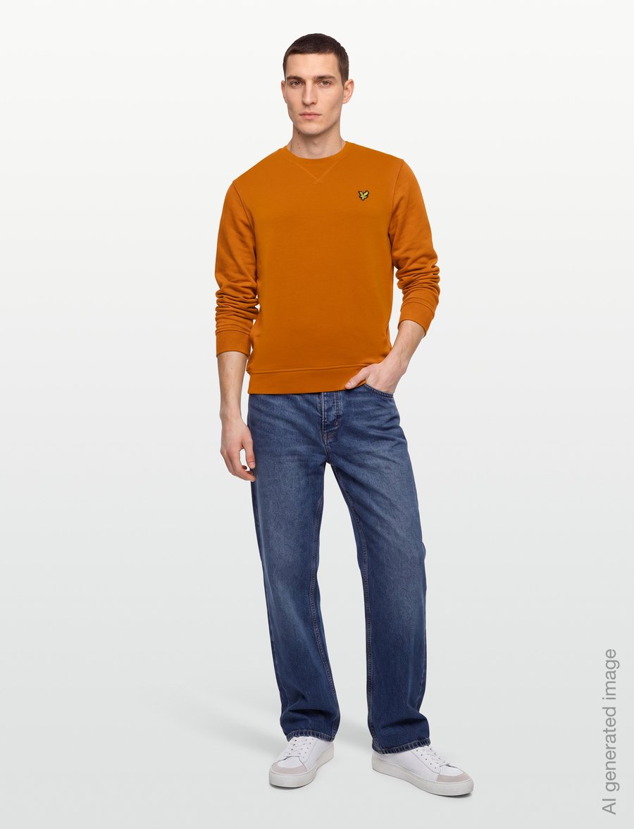 Lyle & Scott - Crew Neck Sweatshirt - sweatshirts - broad orange - 0