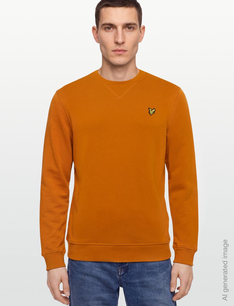 Lyle & Scott - Crew Neck Sweatshirt - sweatshirts - broad orange - 3