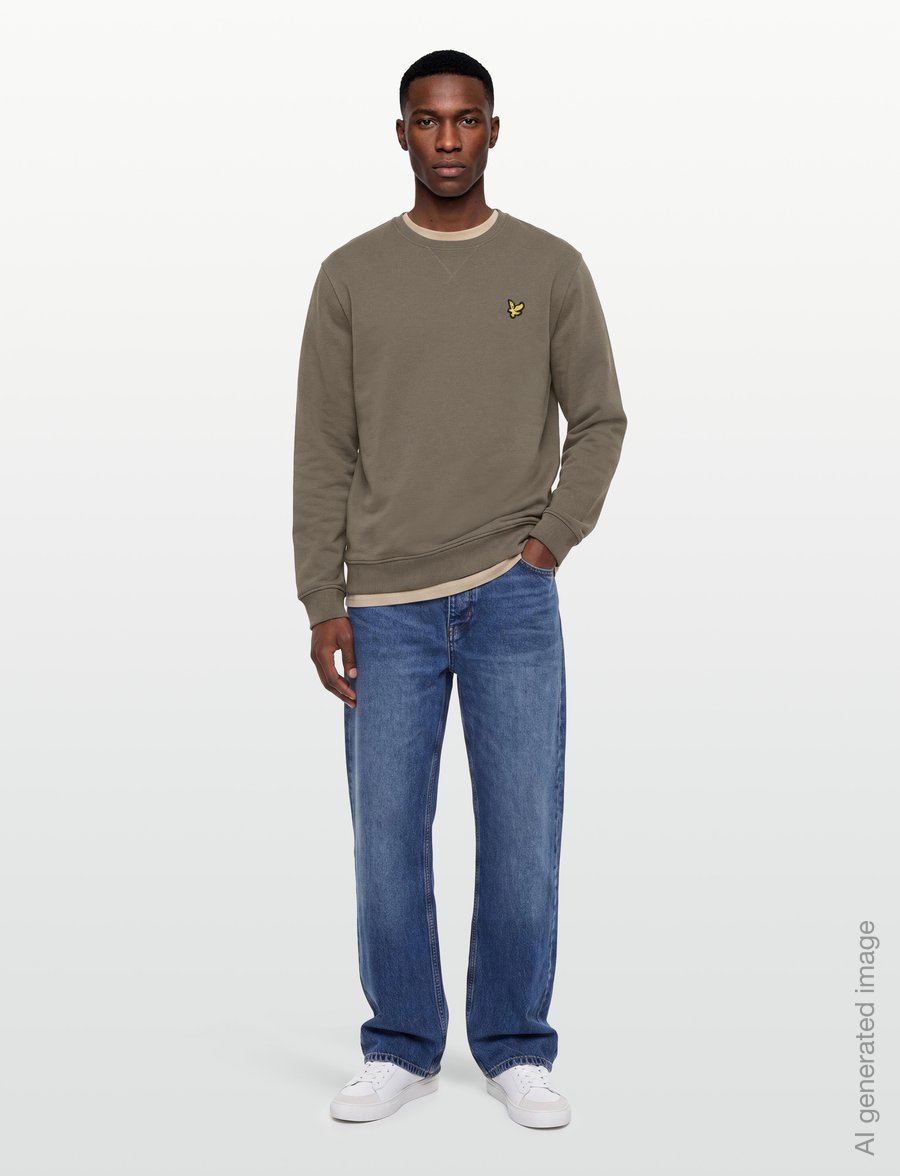 Lyle & Scott - Crew Neck Sweatshirt - sweatshirts - khaki ash - 0