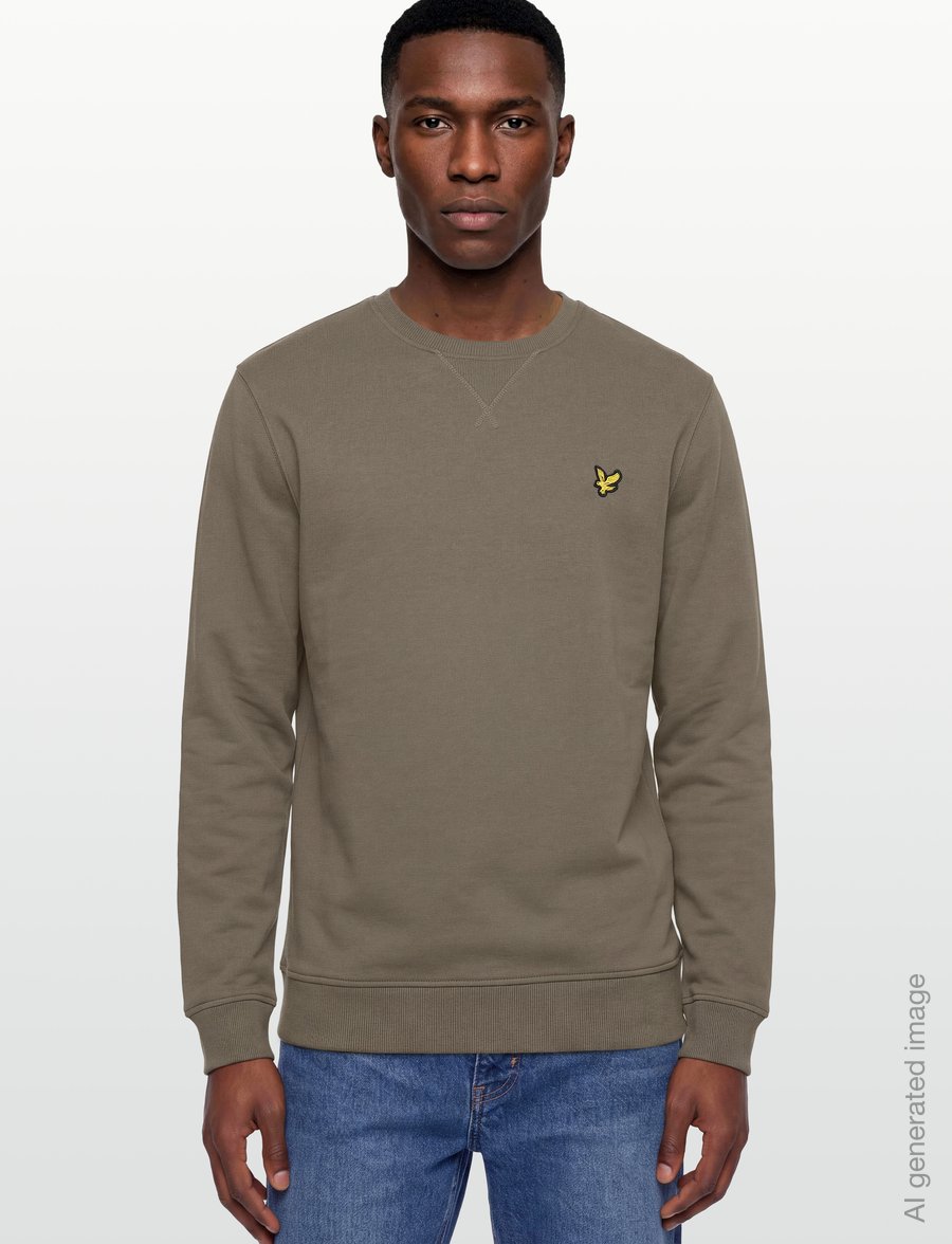 Lyle & Scott - Crew Neck Sweatshirt - sweatshirts - khaki ash - 3