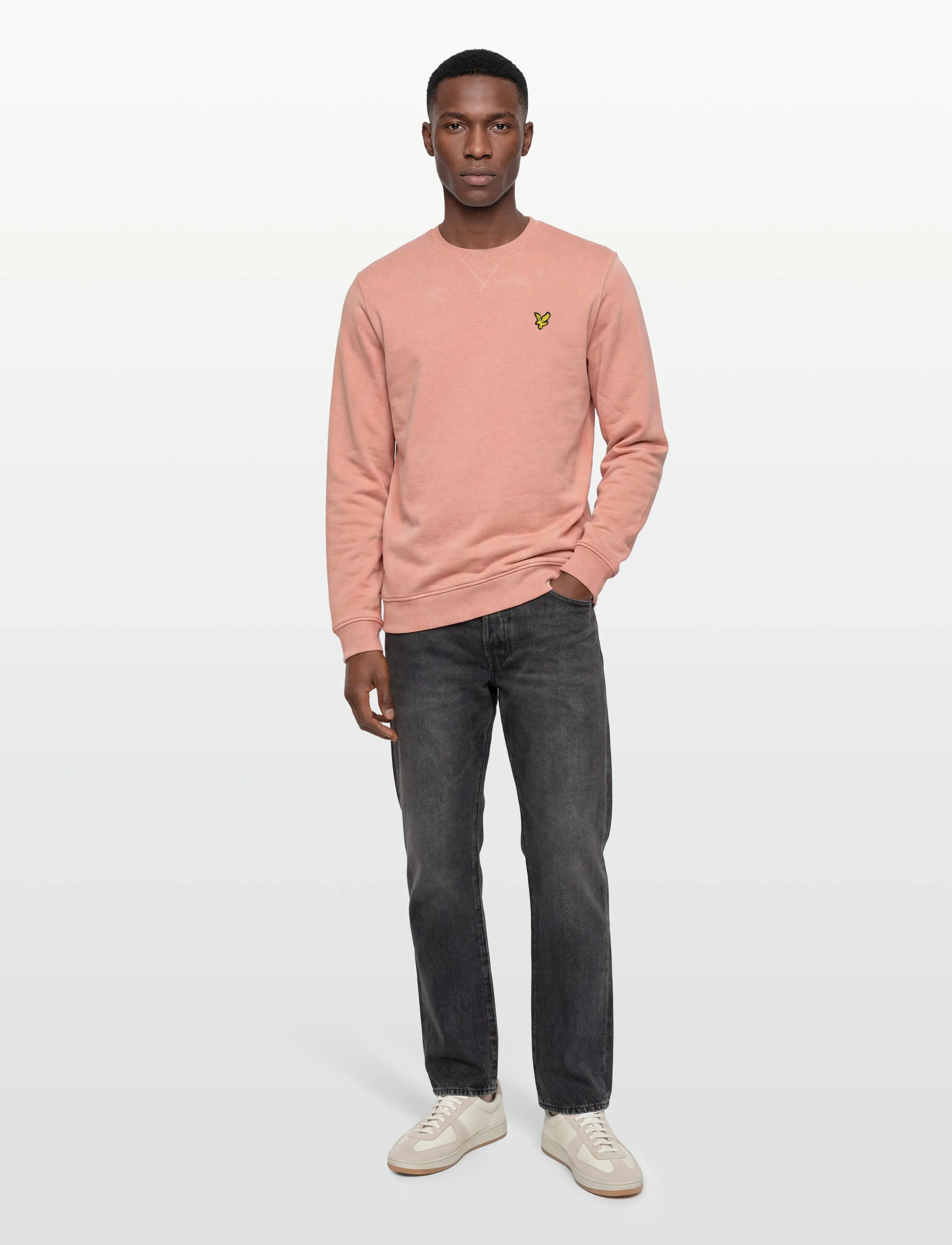 Lyle & Scott Crew Neck Sweatshirt, XL, Coral, Sweatshirts & Hættetrøjer > Sweatshirts, Herre