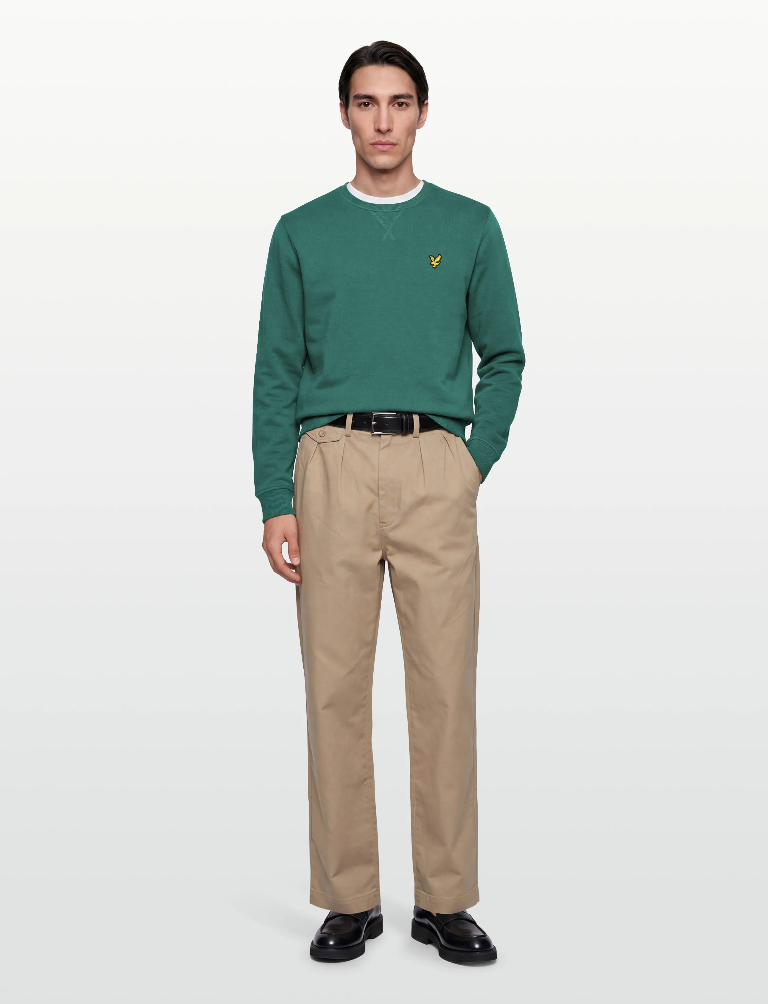 Lyle & Scott Crew Neck Sweatshirt, L, Green, Sweatshirts & Hættetrøjer > Sweatshirts, Herre