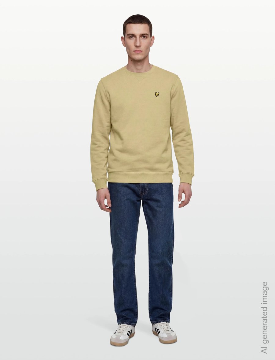 Lyle & Scott - Crew Neck Sweatshirt - dressipluusid - y119 herb green - 0