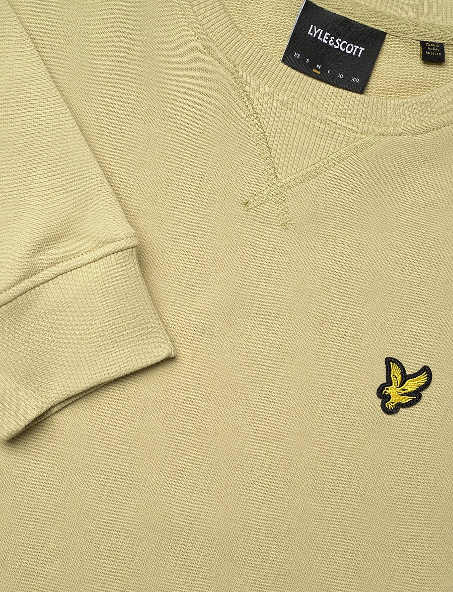 Lyle & Scott - Crew Neck Sweatshirt - dressipluusid - y119 herb green - 5