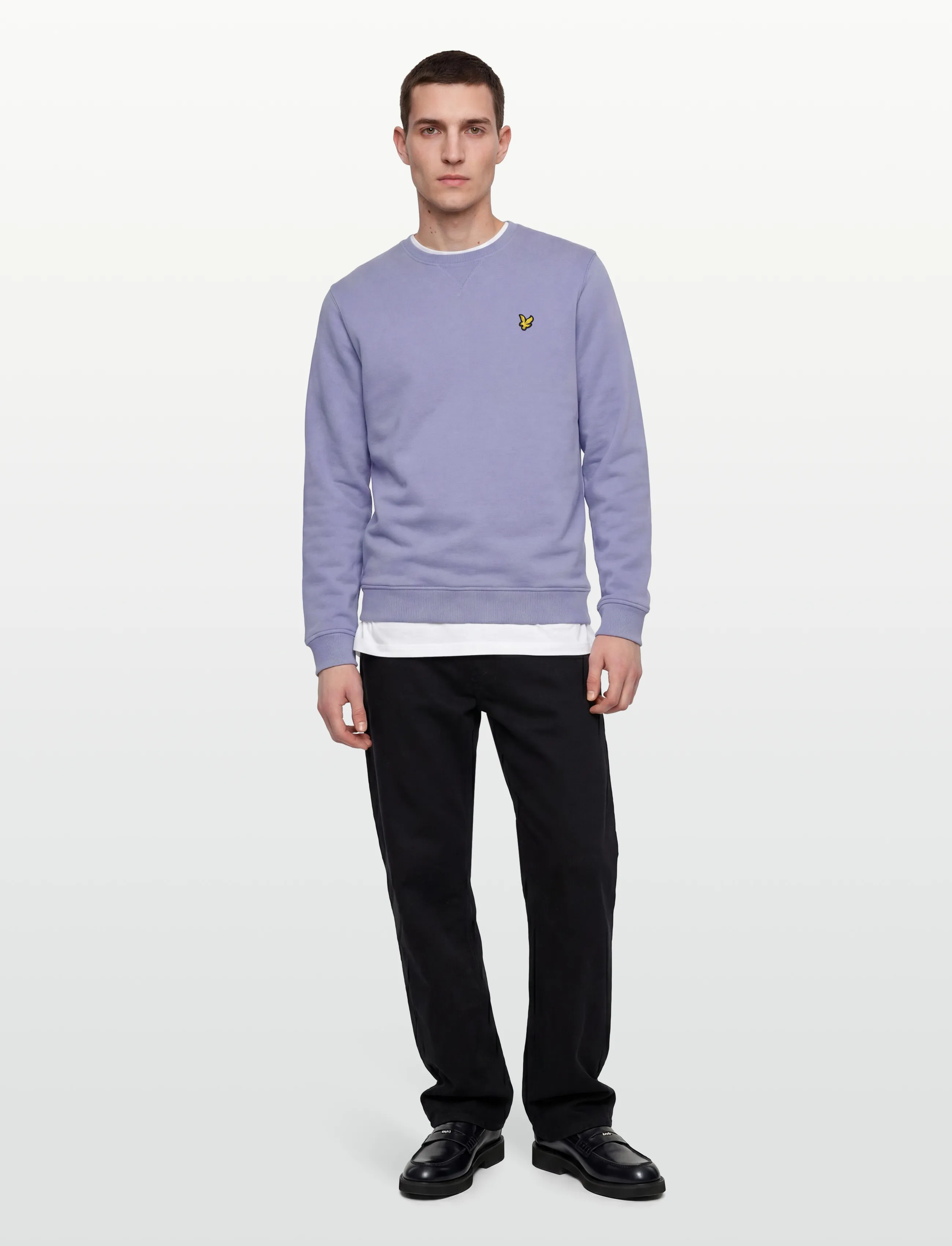Lyle & Scott Crew Neck Sweatshirt, M, Purple, Sweatshirts & Hættetrøjer > Sweatshirts, Herre