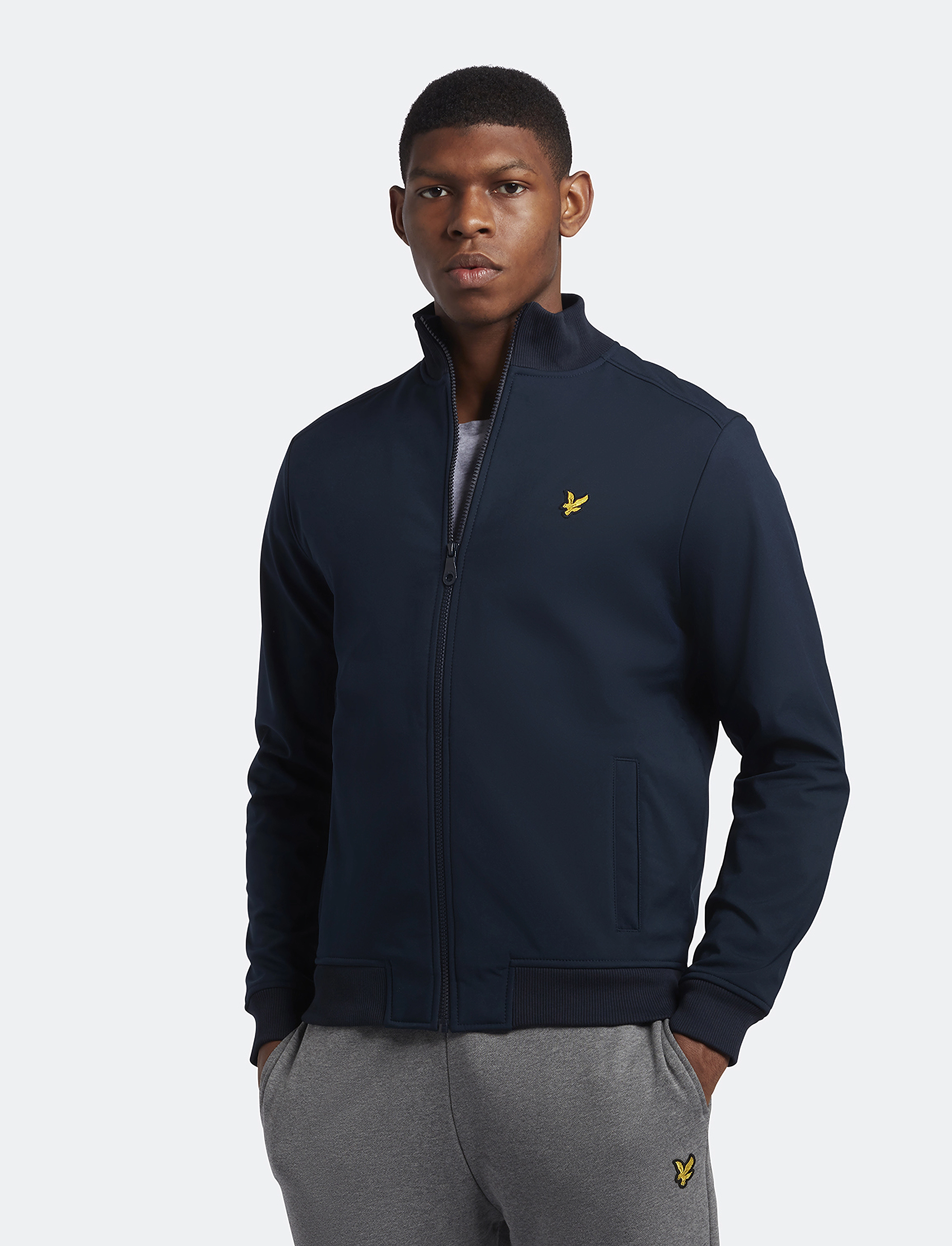 Lyle & Scott - Zip Through Funnel Neck Soft Shell Jacket - dark navy - 2