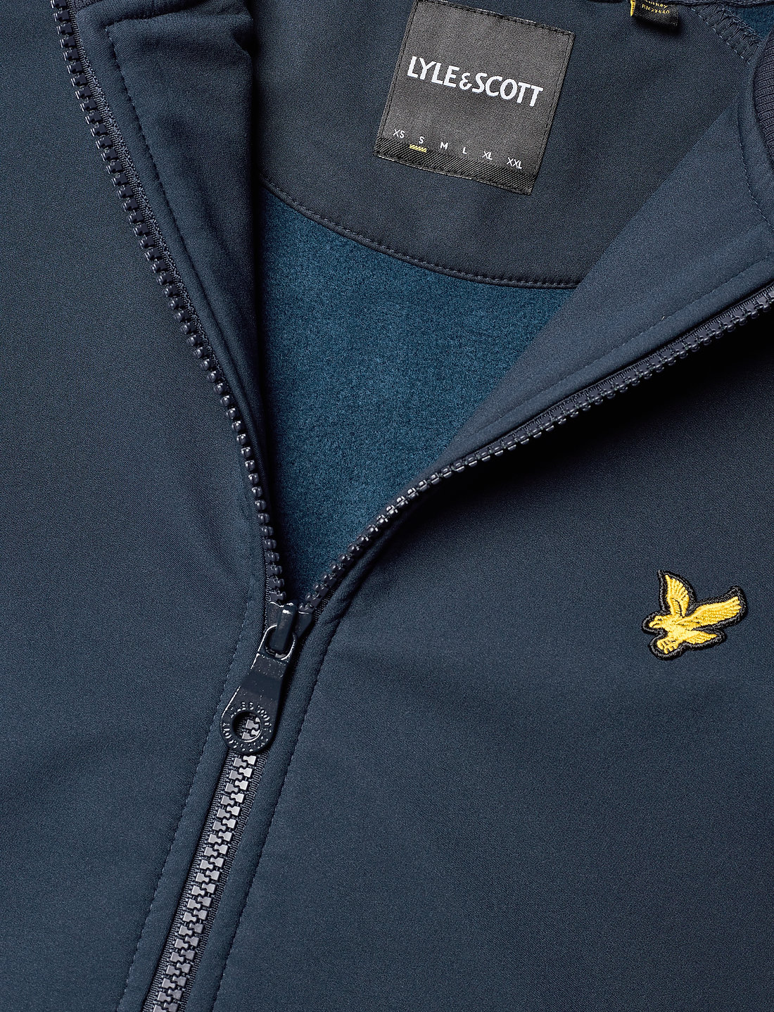 Lyle & scott zip through funnel neck soft shell jacket online