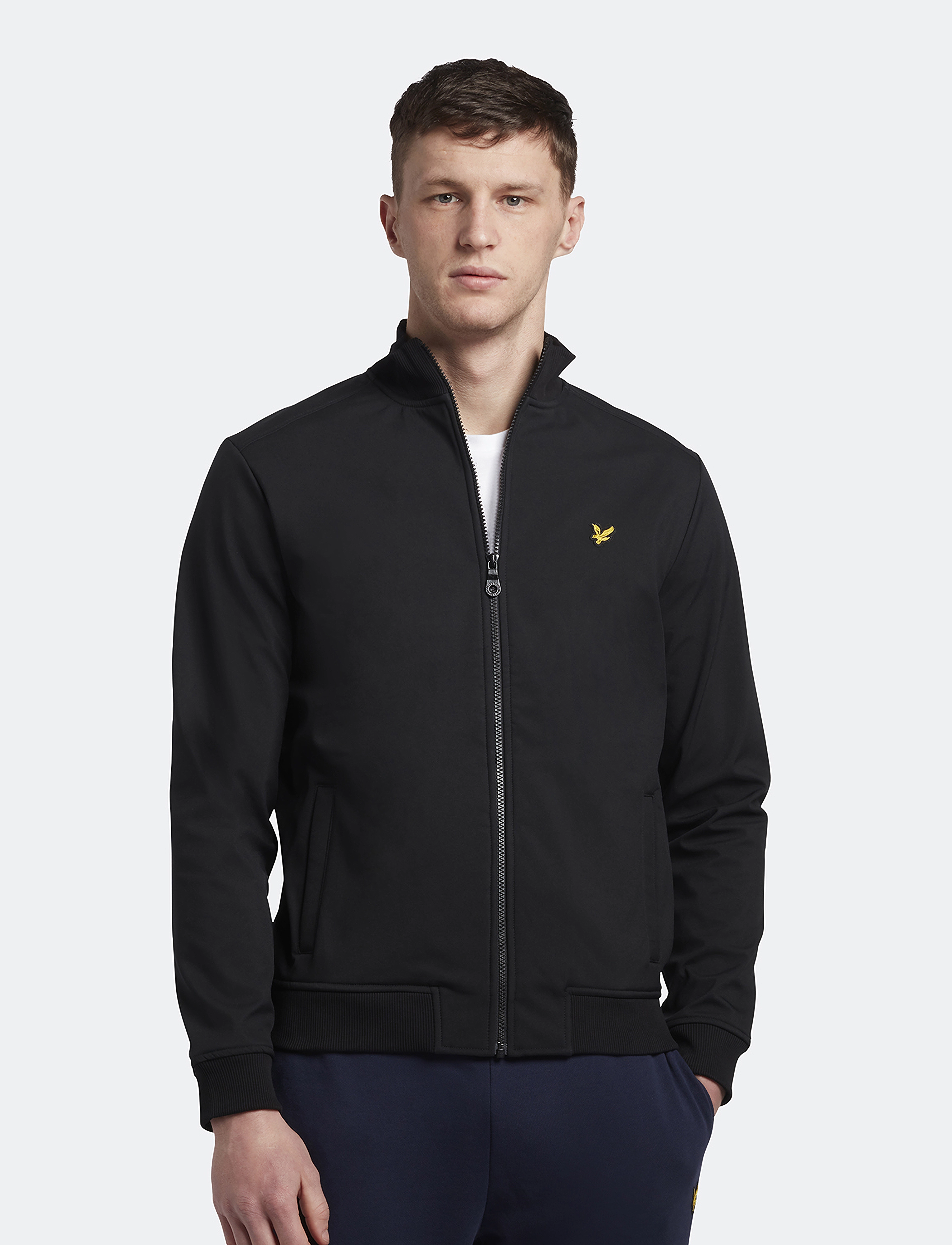 Lyle & Scott - Zip Through Funnel Neck Soft Shell Jacket - jet black - 2