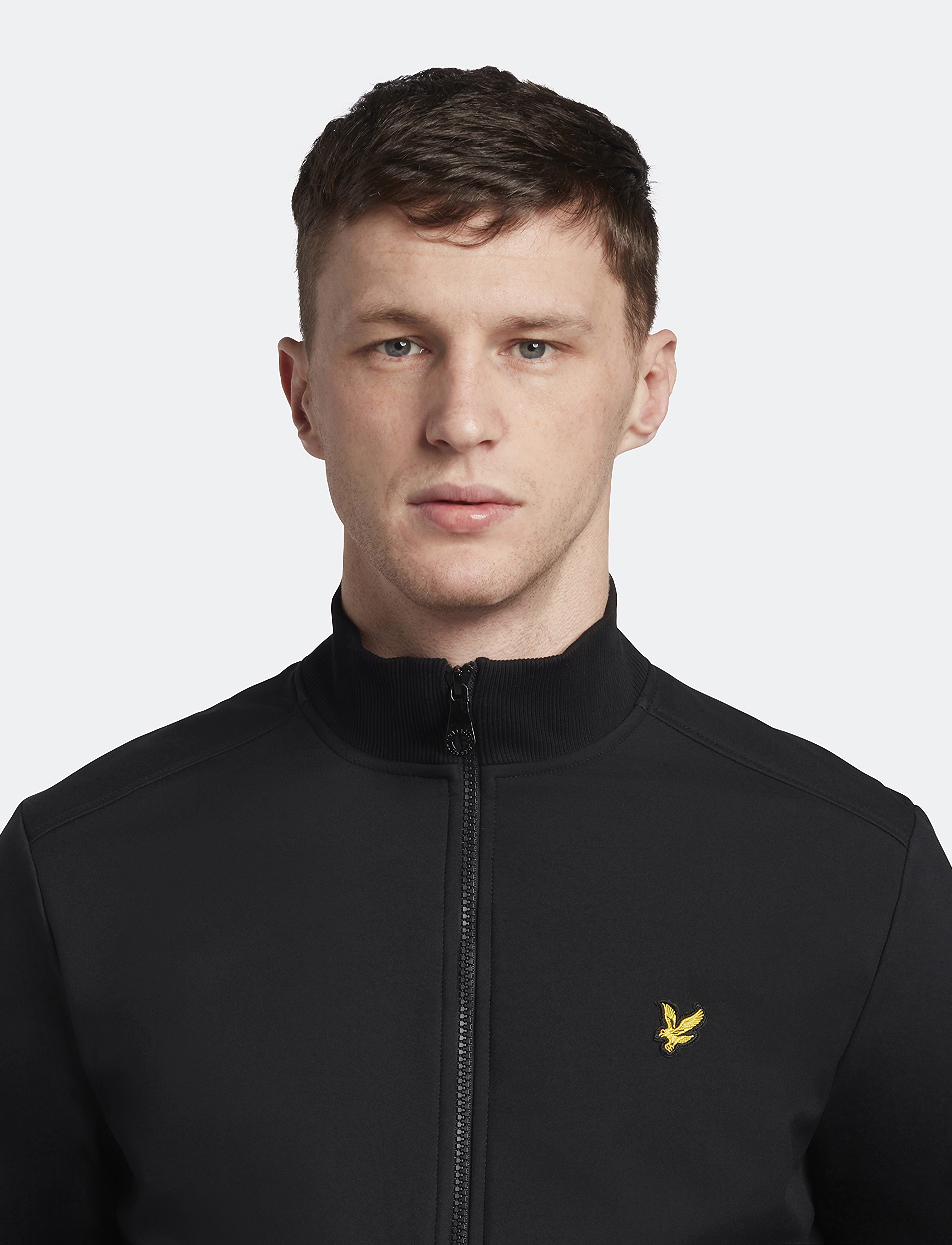 Lyle & Scott - Zip Through Funnel Neck Soft Shell Jacket - jet black - 5