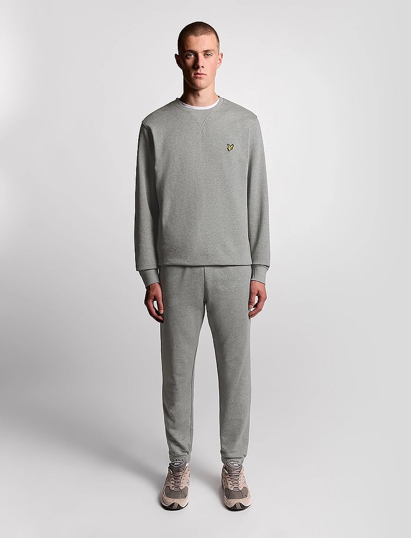 Lyle & Scott - Slim Sweat Pant - joggingbyxor - t28 mid grey marl - 0