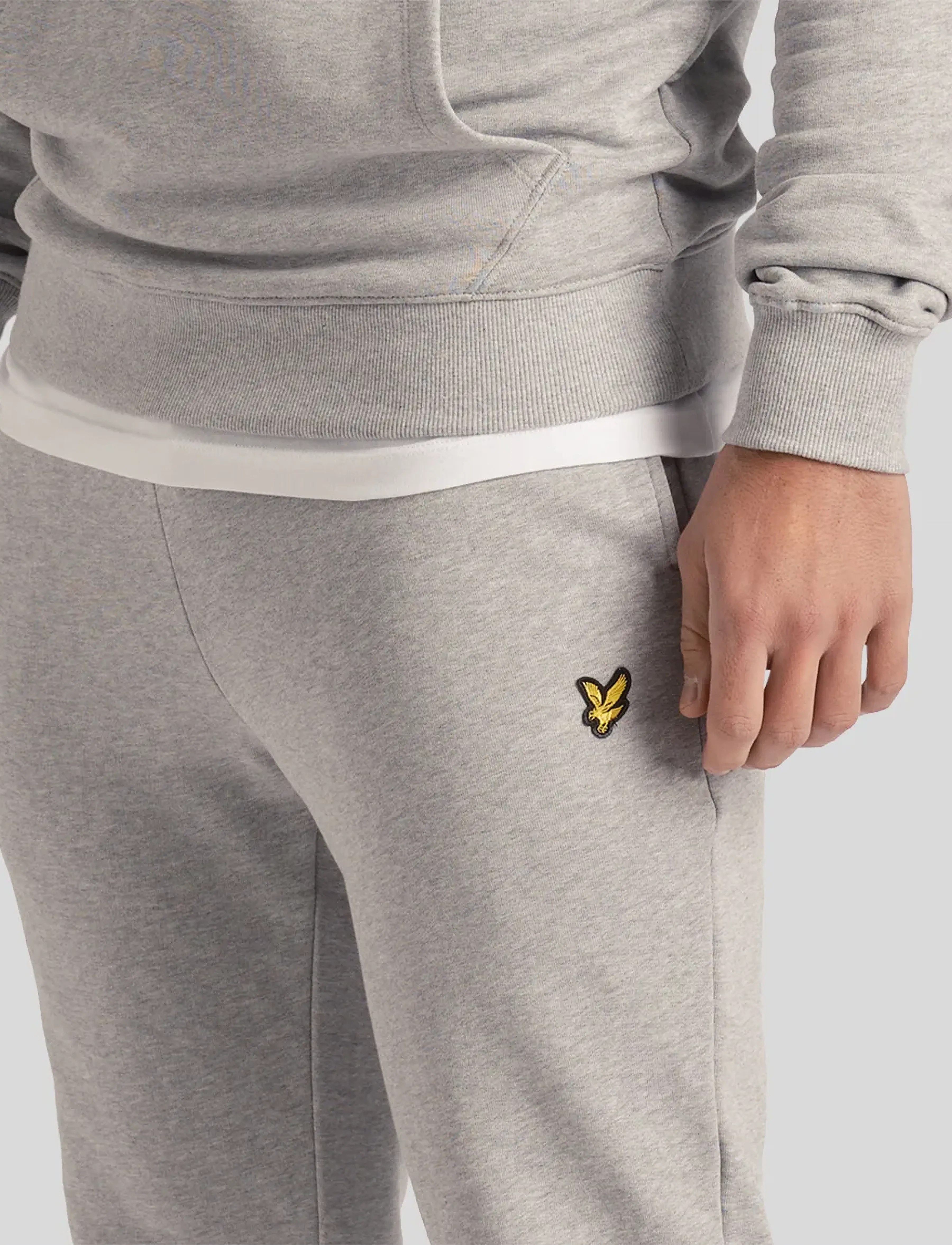 Lyle & Scott - Skinny Sweatpant - mænd - light grey marl - 5