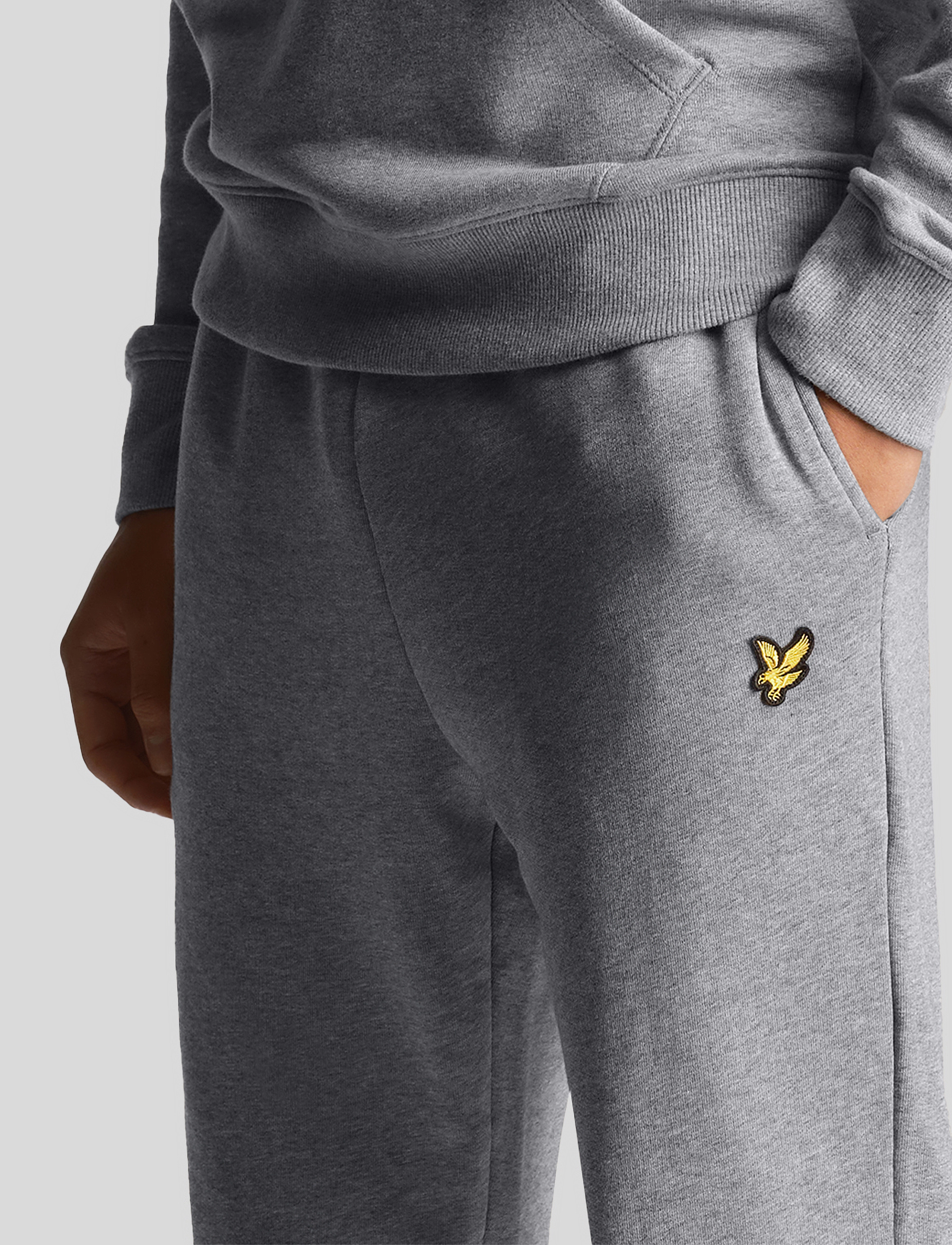 Lyle & Scott - Skinny Sweatpant - mænd - mid grey marl - 5