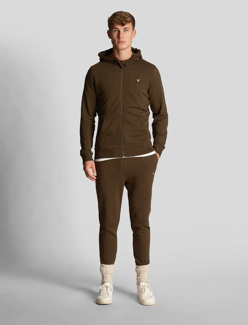 Lyle & Scott - Skinny Sweatpant - sweatpants - olive - 0