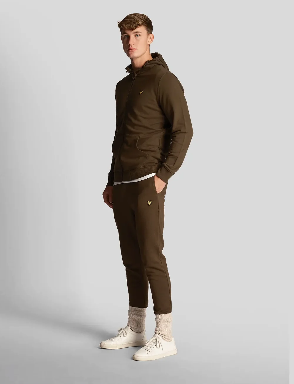 Lyle & Scott - Skinny Sweatpant - sweatpants - olive - 4