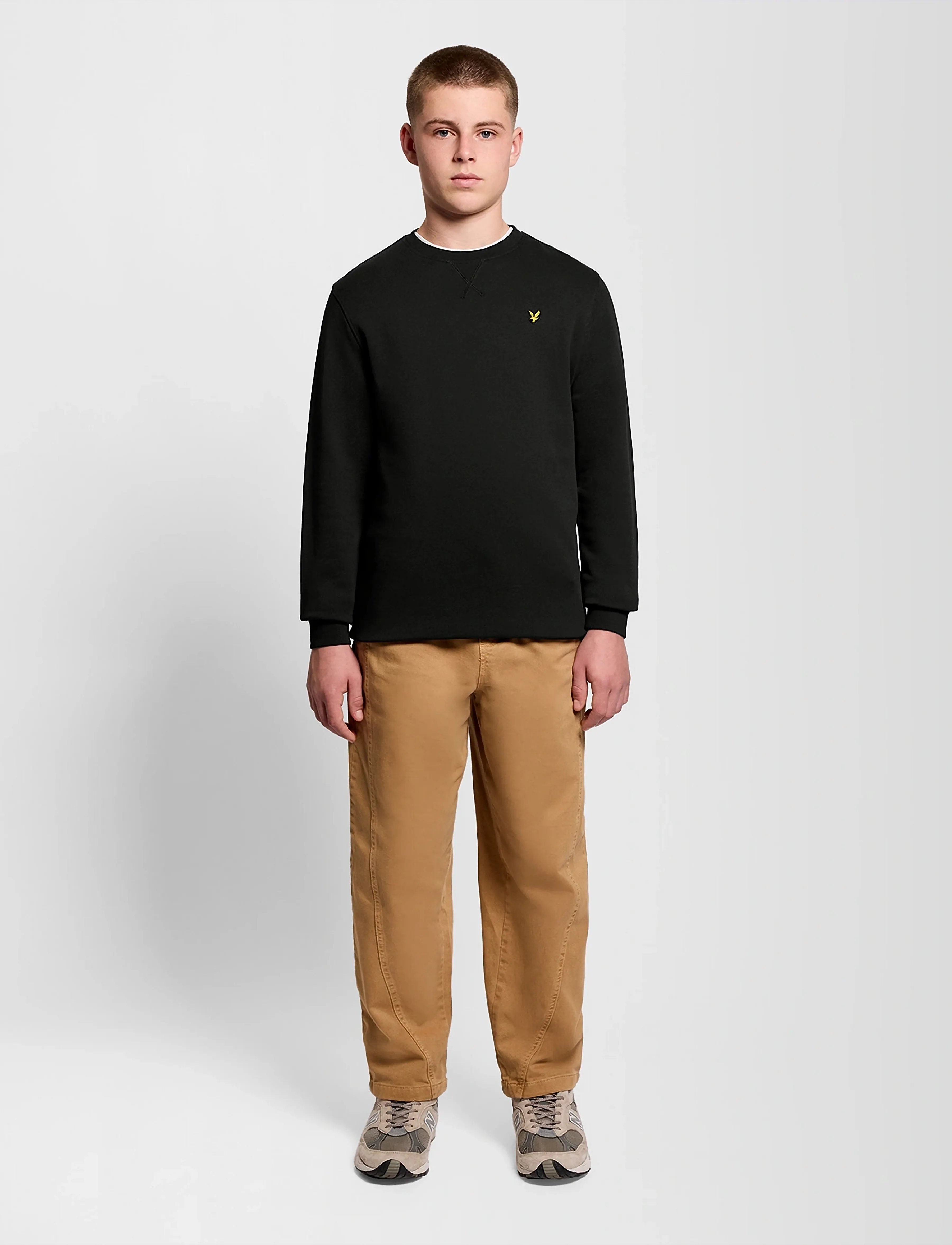 Lyle & Scott - Crew Neck Sweatshirt - džemperiai - z865 jet black - 3