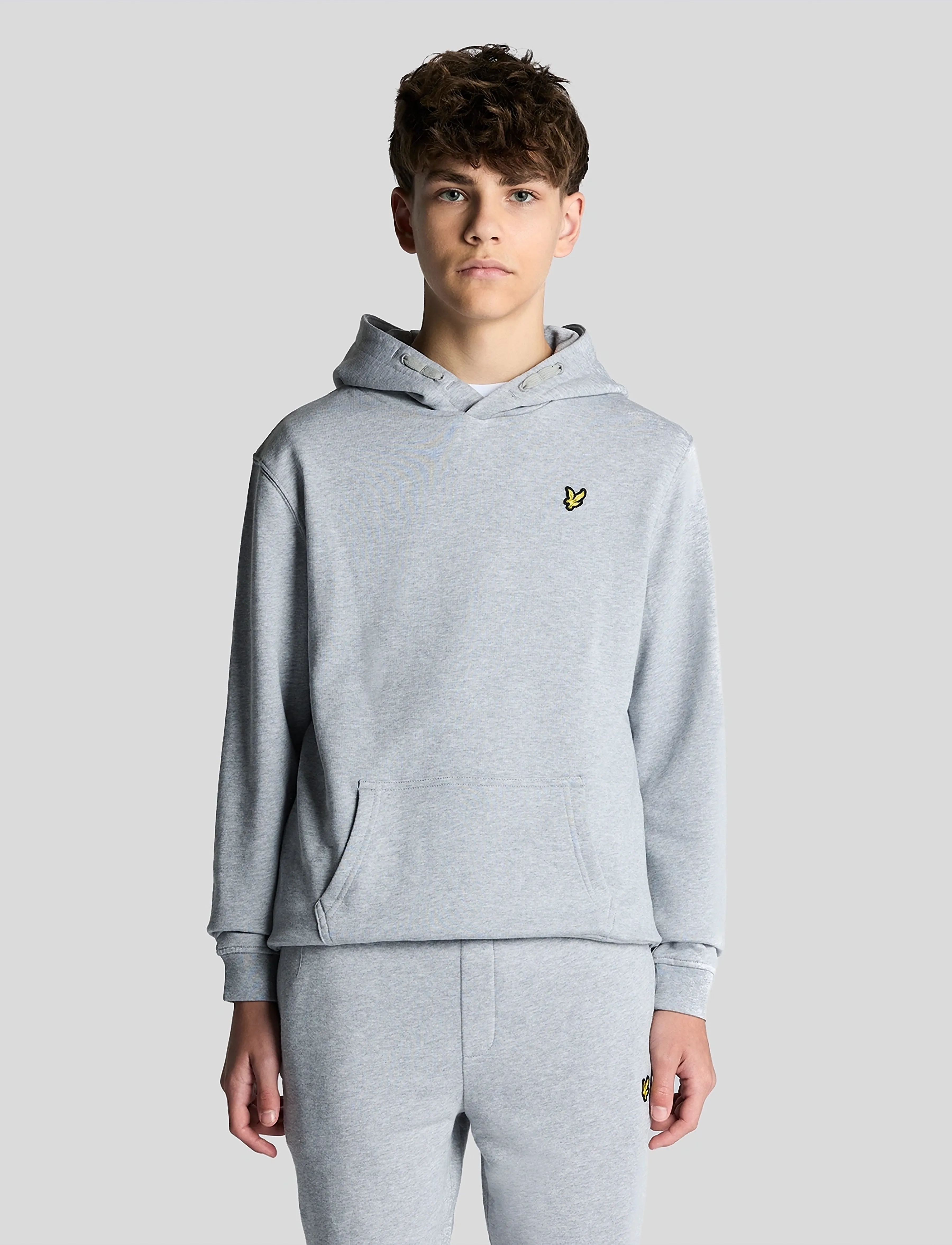 Lyle & Scott Pullover Hoodie, Børn, Pullover Hættetrøje, Grå, Str: 110-116