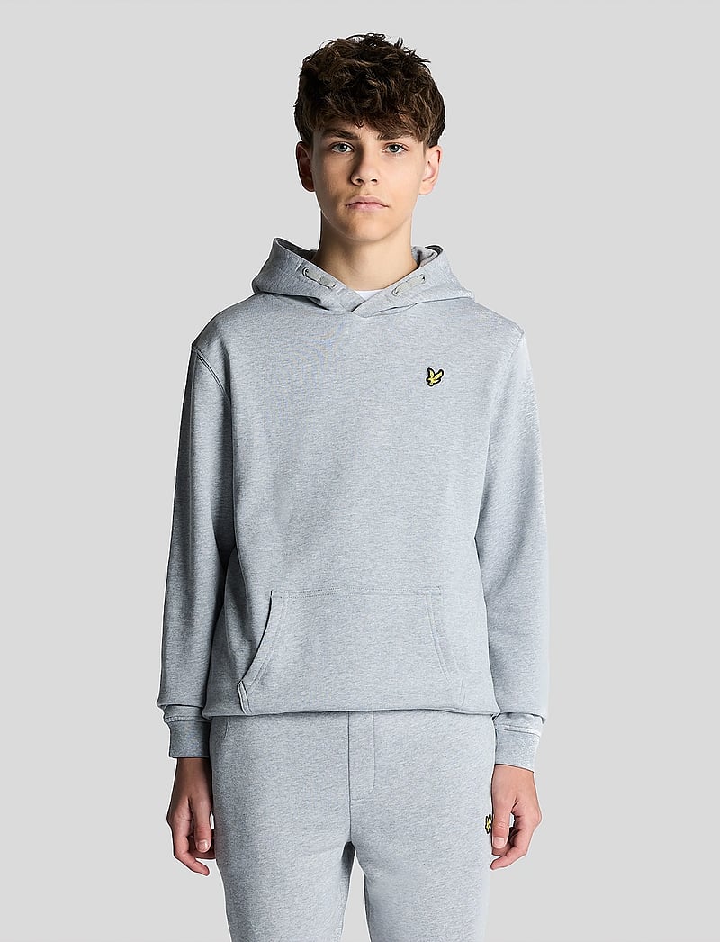 Lyle & Scott - Pullover Hoodie - bluzy z kapturem - d24 light grey marl - 0