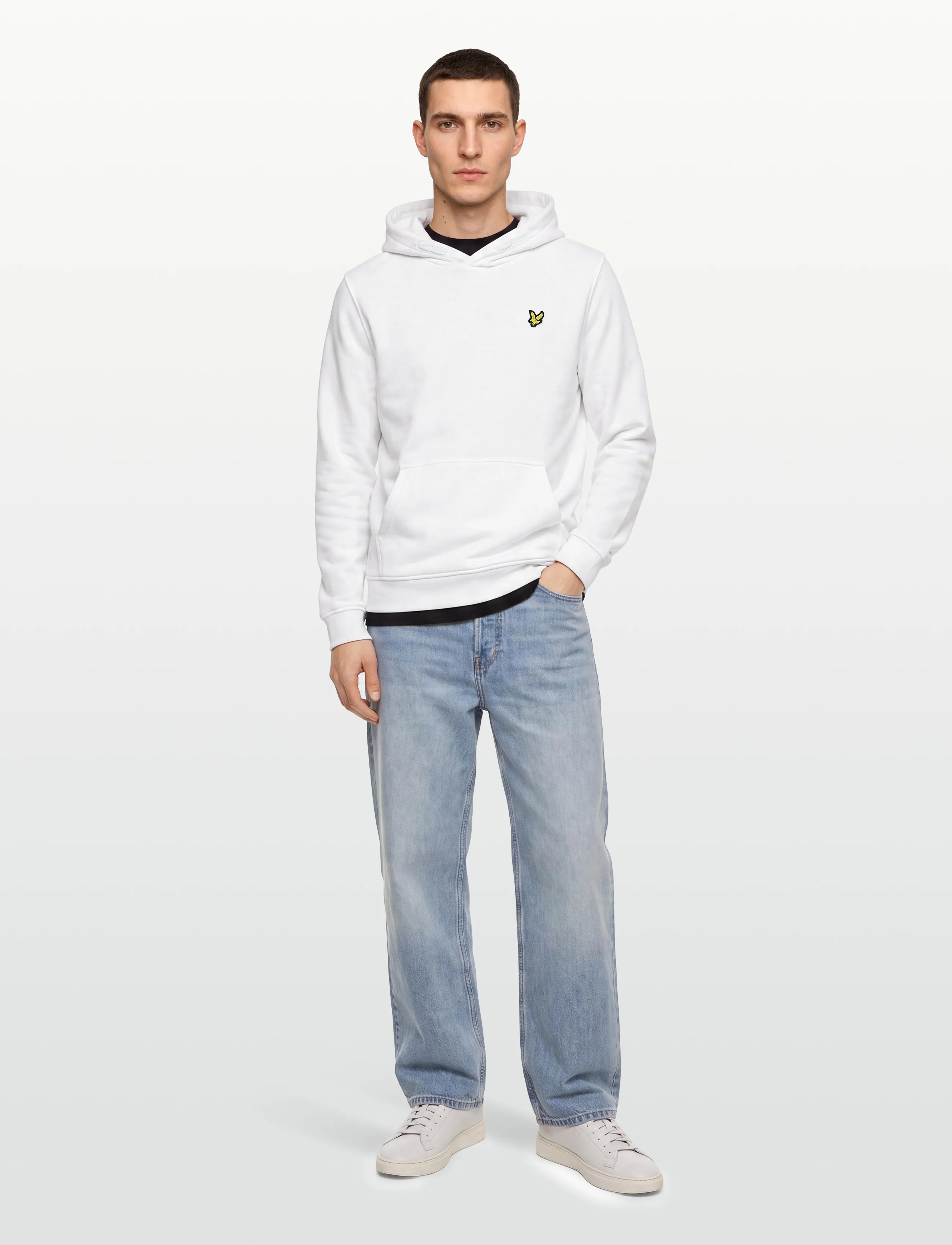Lyle & Scott Pullover Hoodie, Børn, Pullover Hættetrøje, Hvid, Str: 134-140