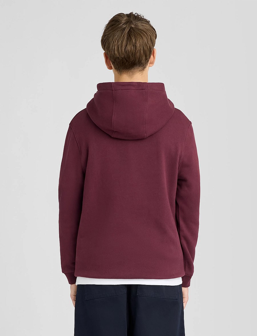 Lyle & Scott - Brush Back Pullover Hoodie - kapuzenpullover - burgundy - 0