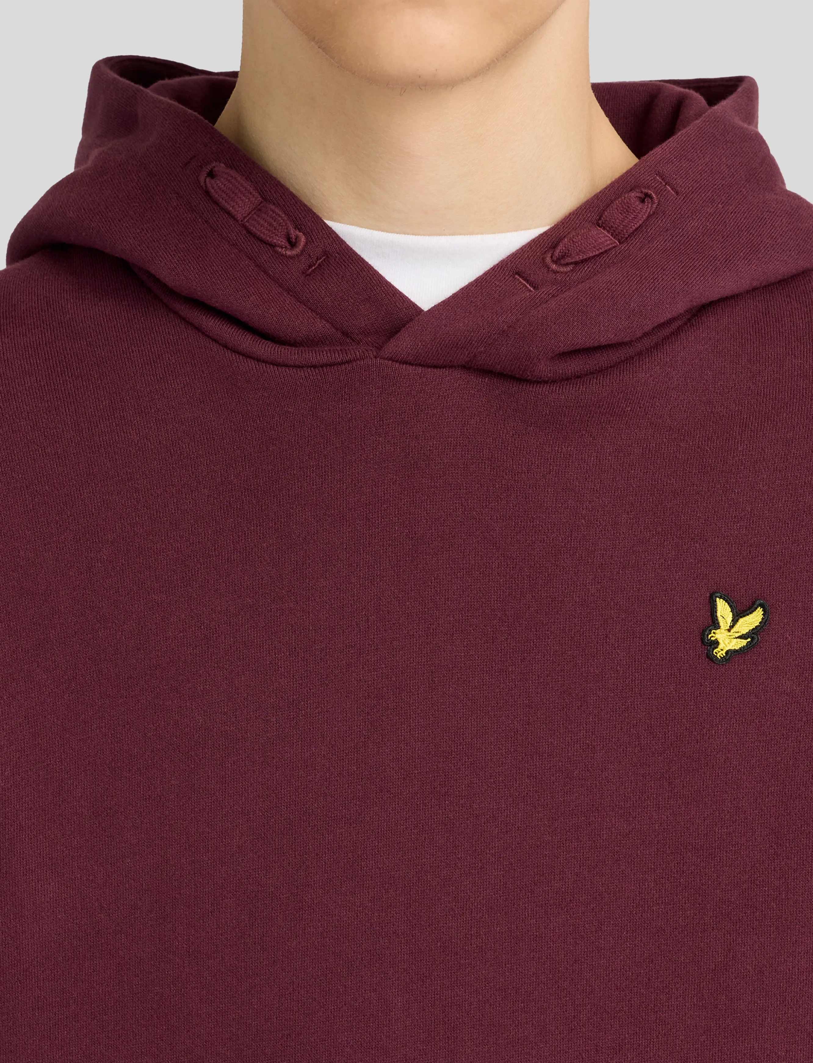 Lyle & Scott - Brush Back Pullover Hoodie - kapuutsiga pusad - burgundy - 4