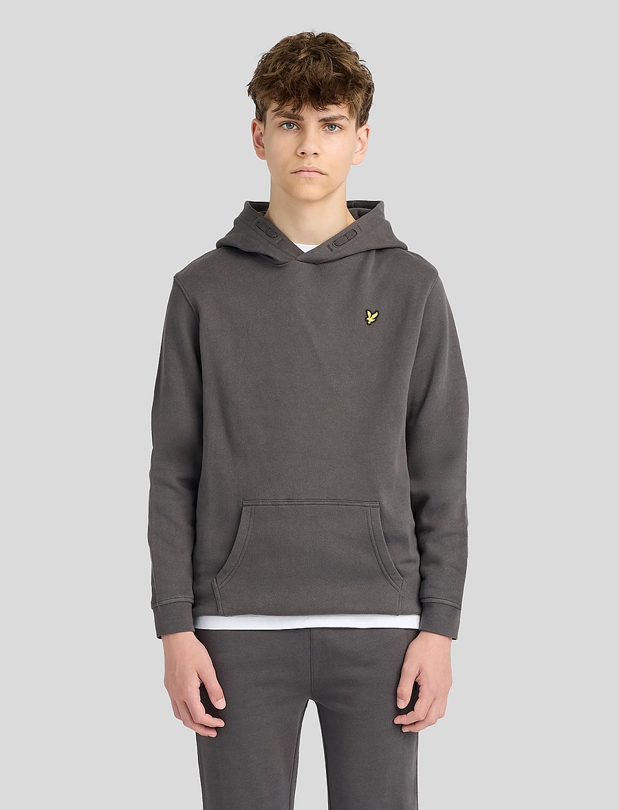 Lyle & Scott - Brush Back Pullover Hoodie - kapuutsiga pusad - gunmetal - 0