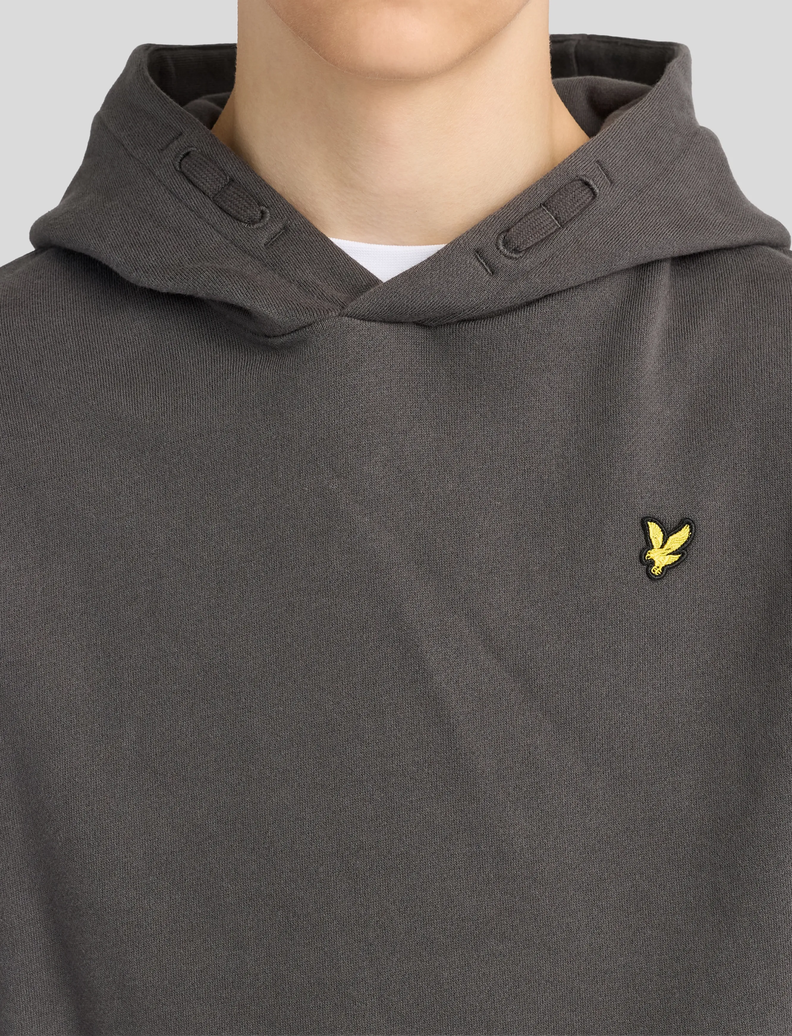 Lyle & Scott - Brush Back Pullover Hoodie - huvtröjor - gunmetal - 3