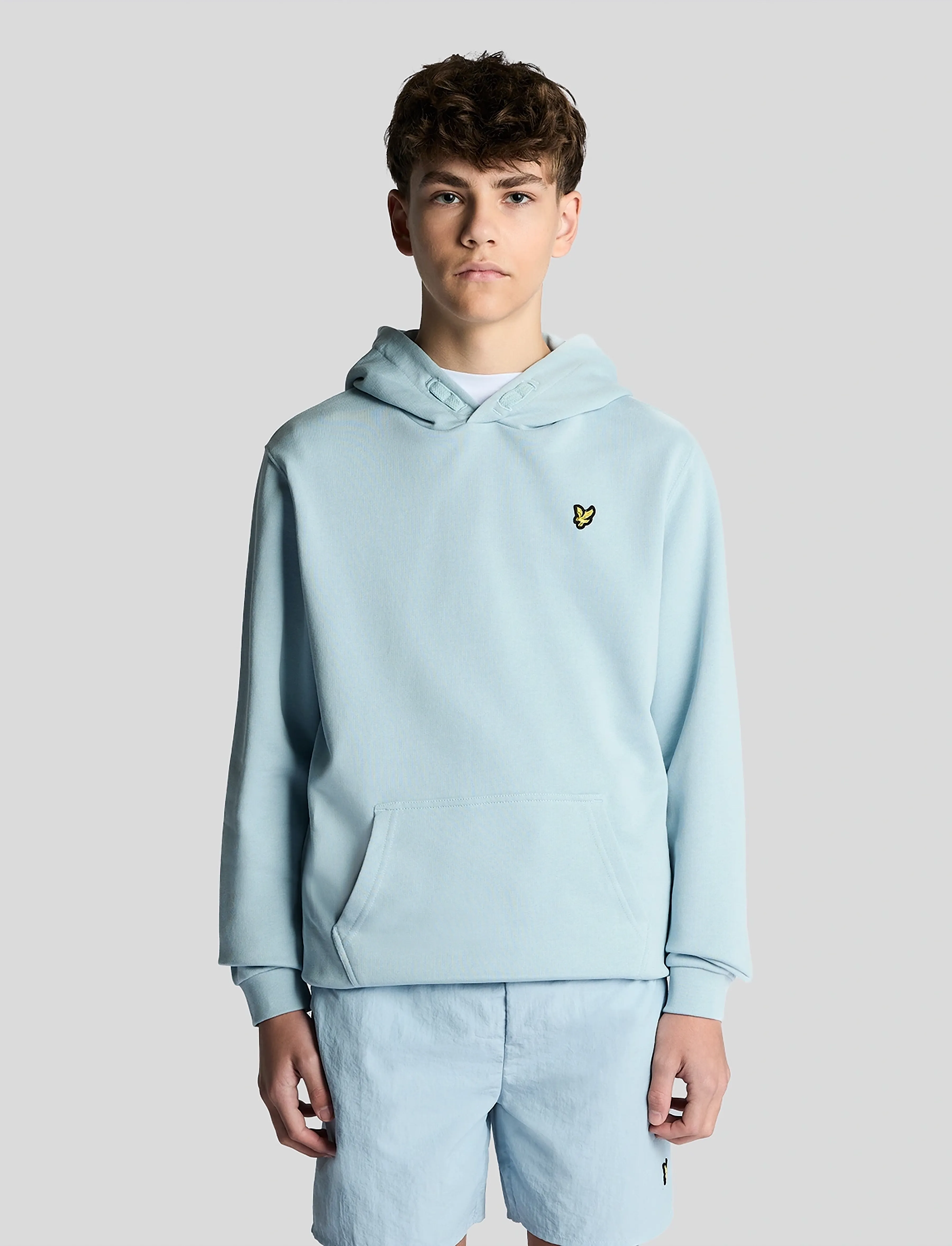 Lyle & Scott Pullover Hoodie - Hoodies - W596 OPAL BLUE / blue