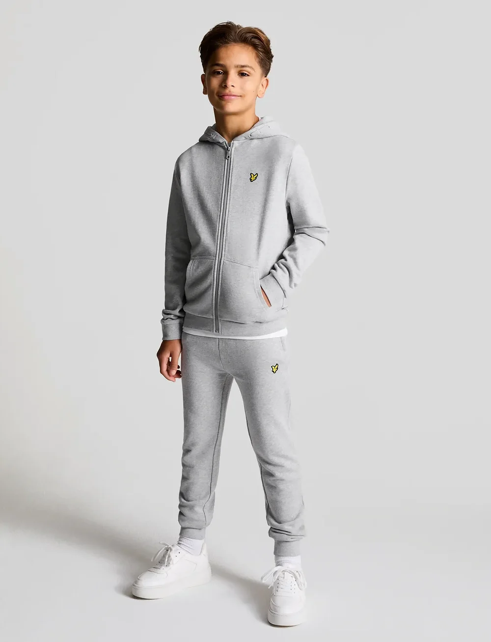 Lyle & Scott - Zip Through Hoodie - huvtröjor - d24 light grey marl - 3