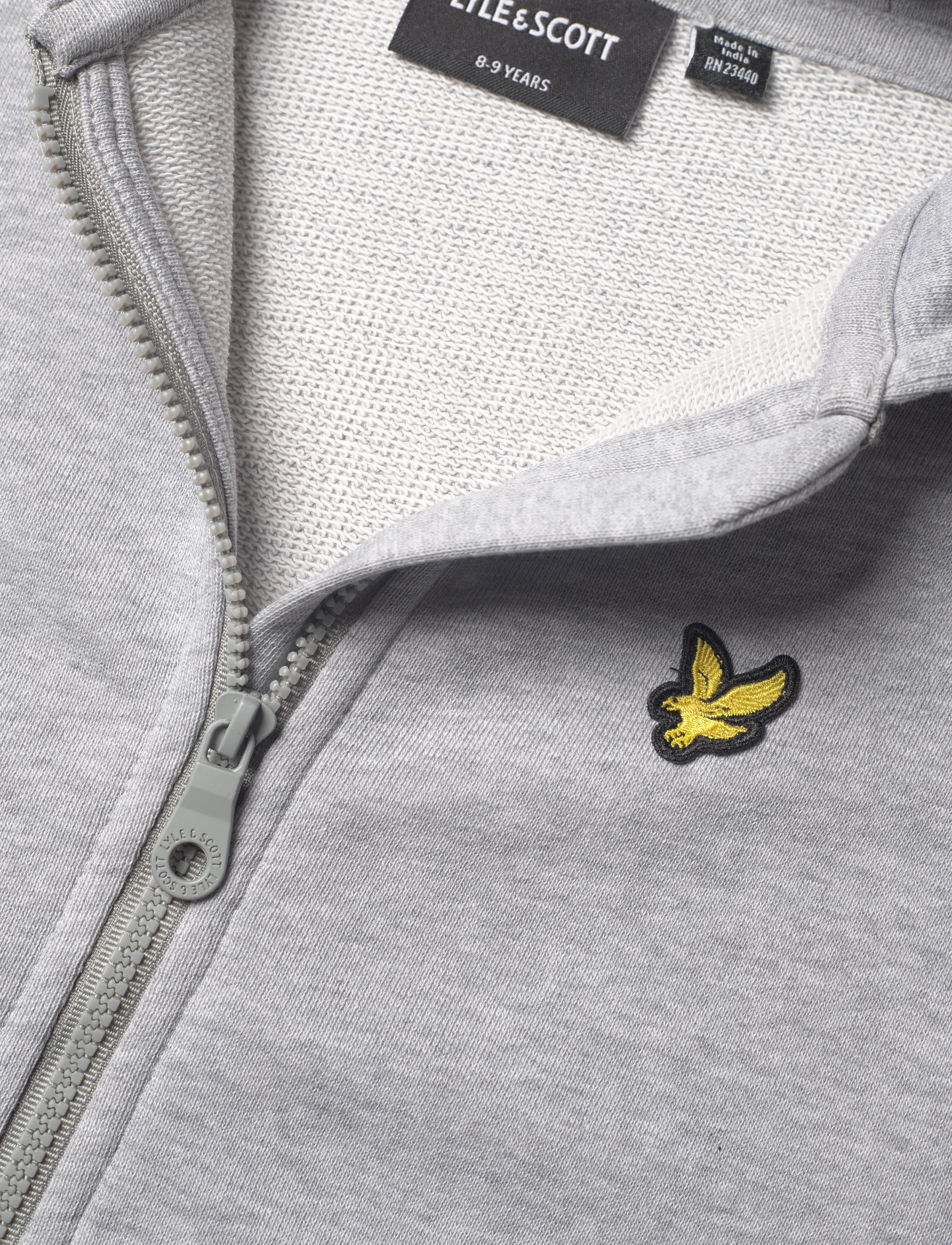 Lyle & Scott - Zip Through Hoodie - huvtröjor - d24 light grey marl - 4