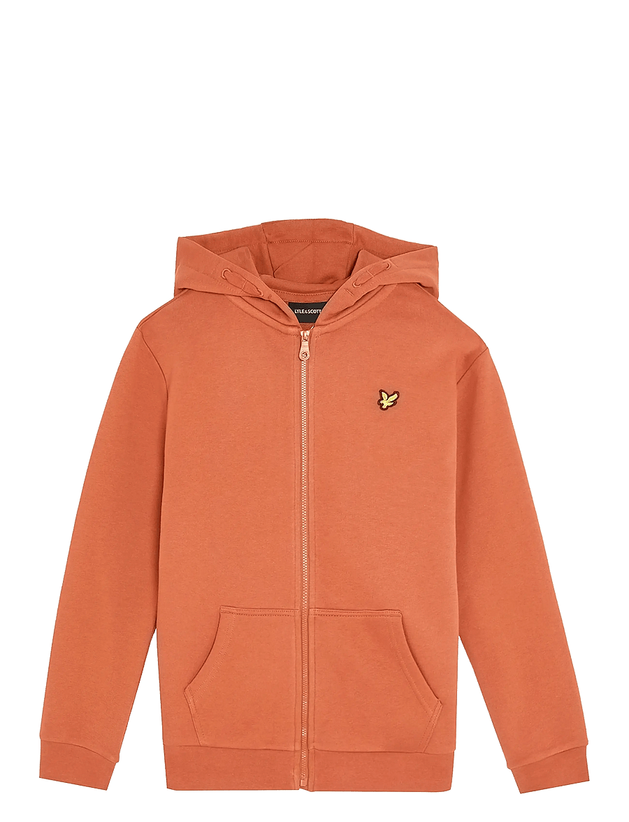 Lyle & Scott - Zip Through Hoodie - huvtröjor - x850 brick - 0