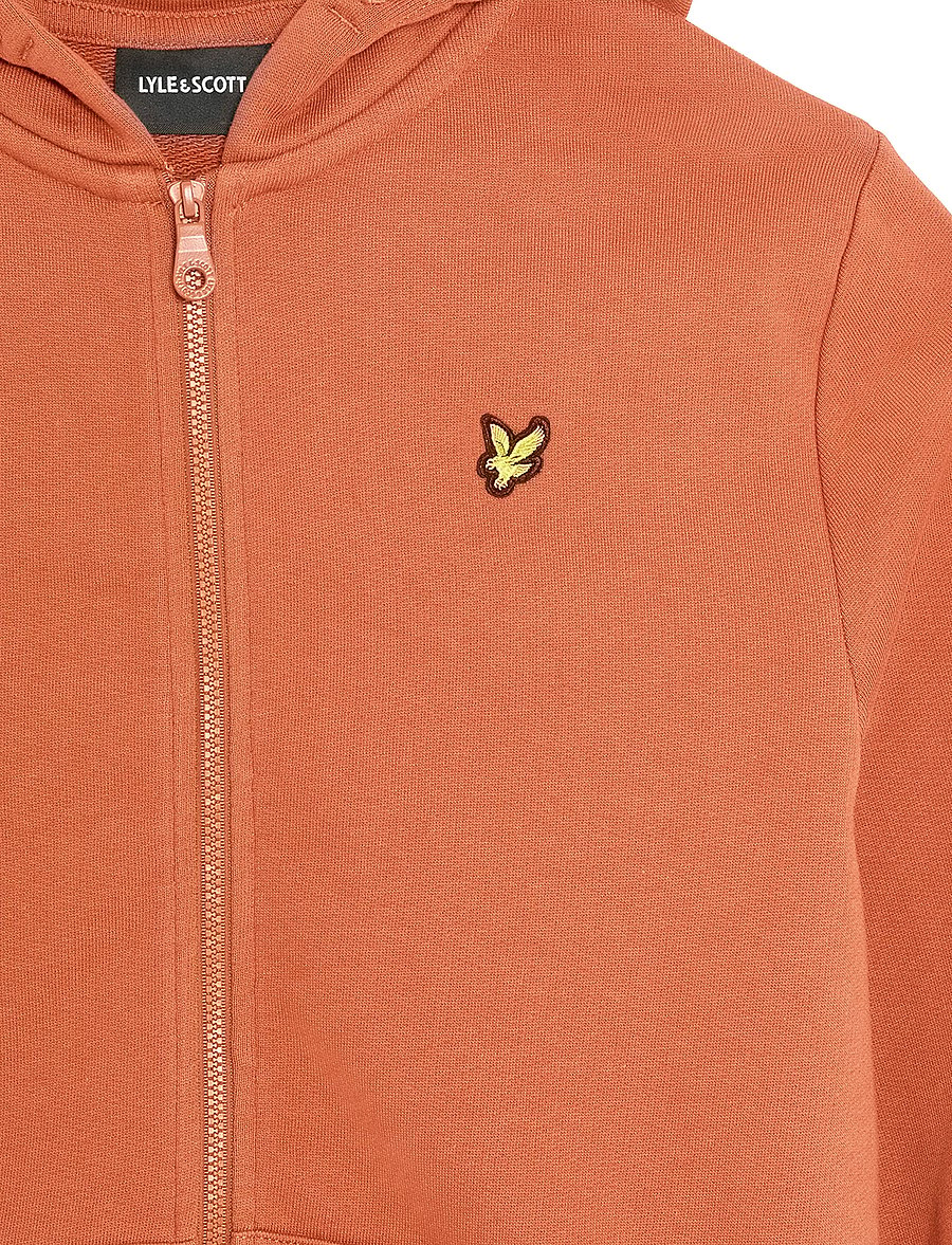 Lyle & Scott - Zip Through Hoodie - huvtröjor - x850 brick - 2
