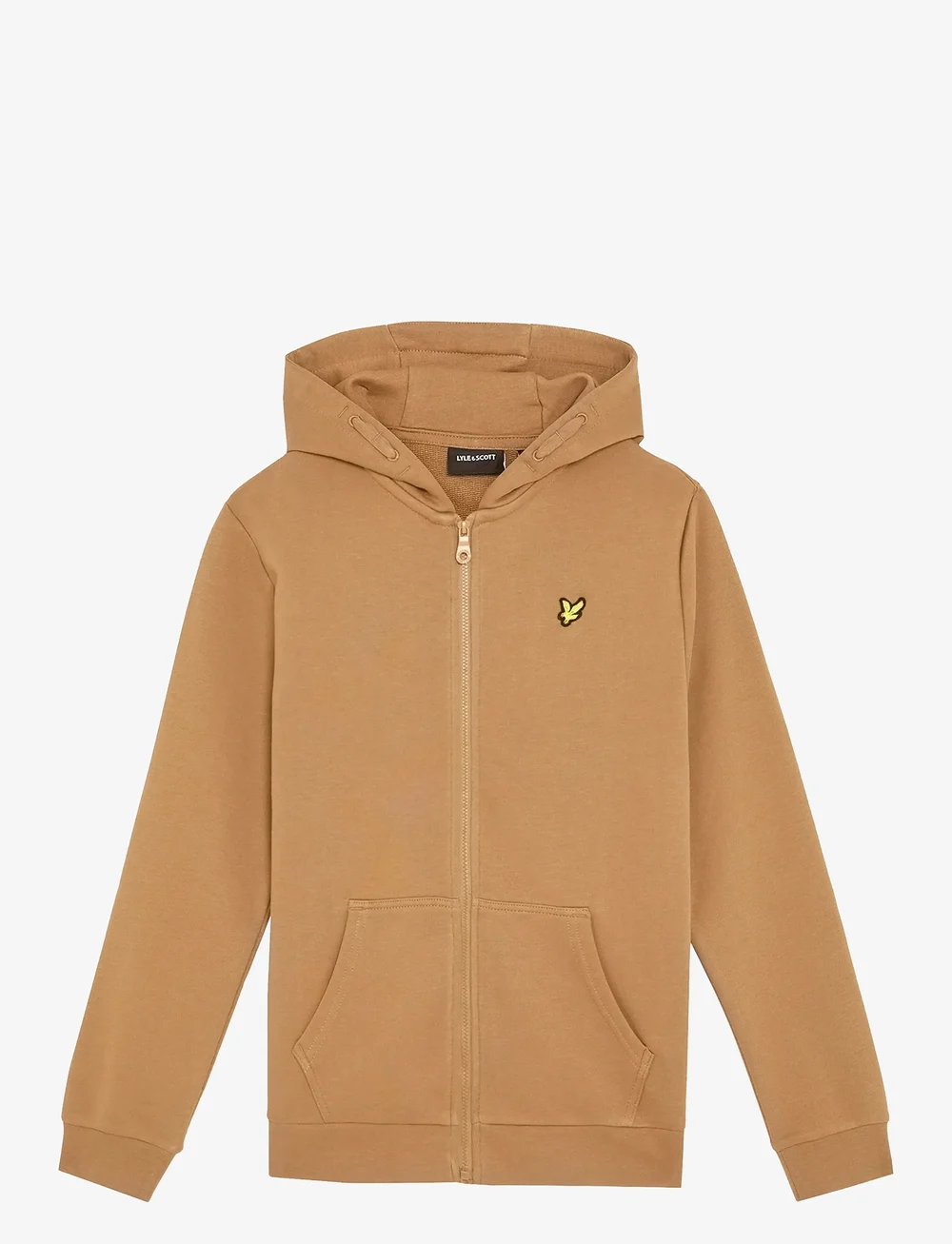 Lyle & Scott - Zip Through Hoodie - huvtröjor - x851 tigers eye - 0