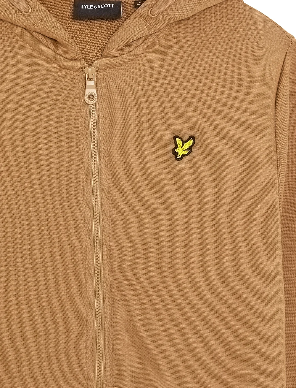 Lyle & Scott - Zip Through Hoodie - huvtröjor - x851 tigers eye - 2
