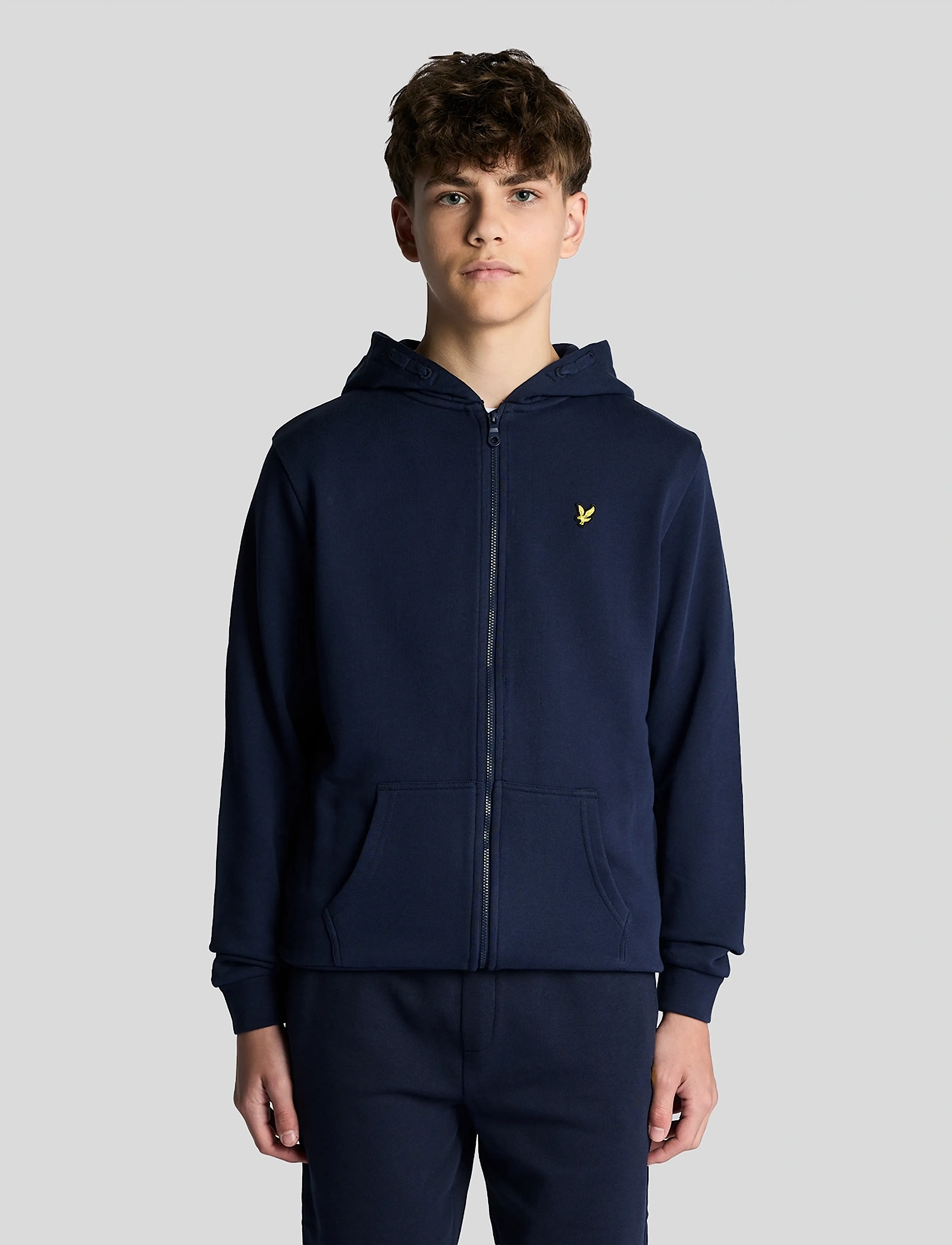 Lyle & Scott Zip Through Hoodie, 134-140, Navy, Sweatshirts & Hættetrøjer > Hættetrøjer, Børn