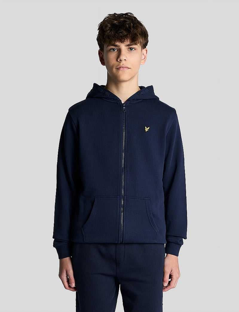 Lyle & Scott - Zip Through Hoodie - huvtröjor - z99 navy - 0