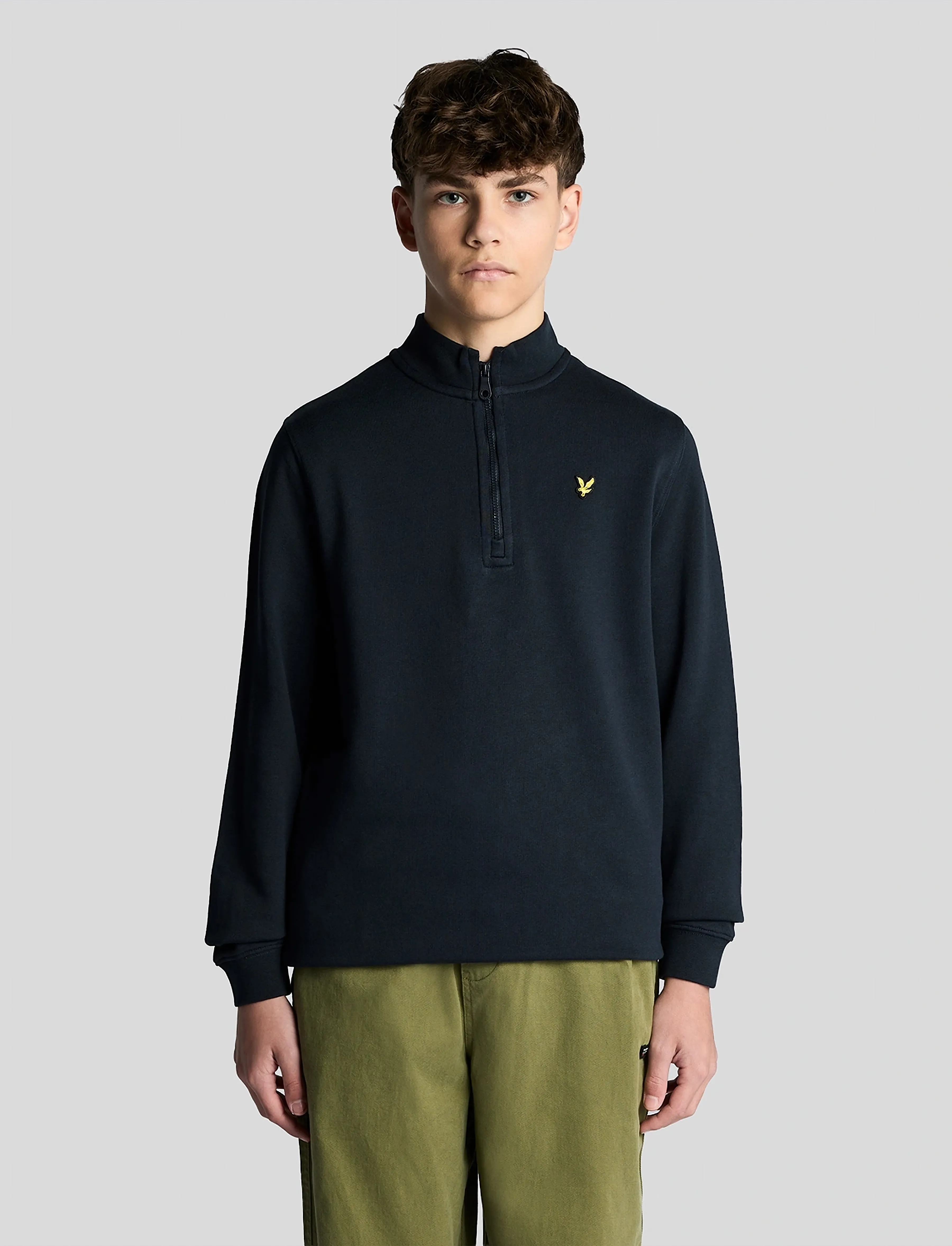 Lyle & Scott Quarter Zip Pullover, 122-128, Navy, Strik > Pullovere, Børn