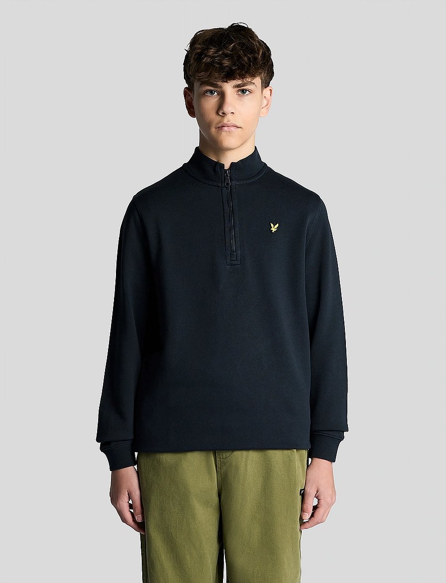 Lyle & Scott - Quarter Zip Pullover - sweatshirts - dark navy - 0