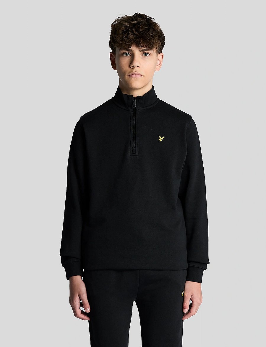Lyle & Scott - Quarter Zip Pullover - sweatshirts - jet black - 0