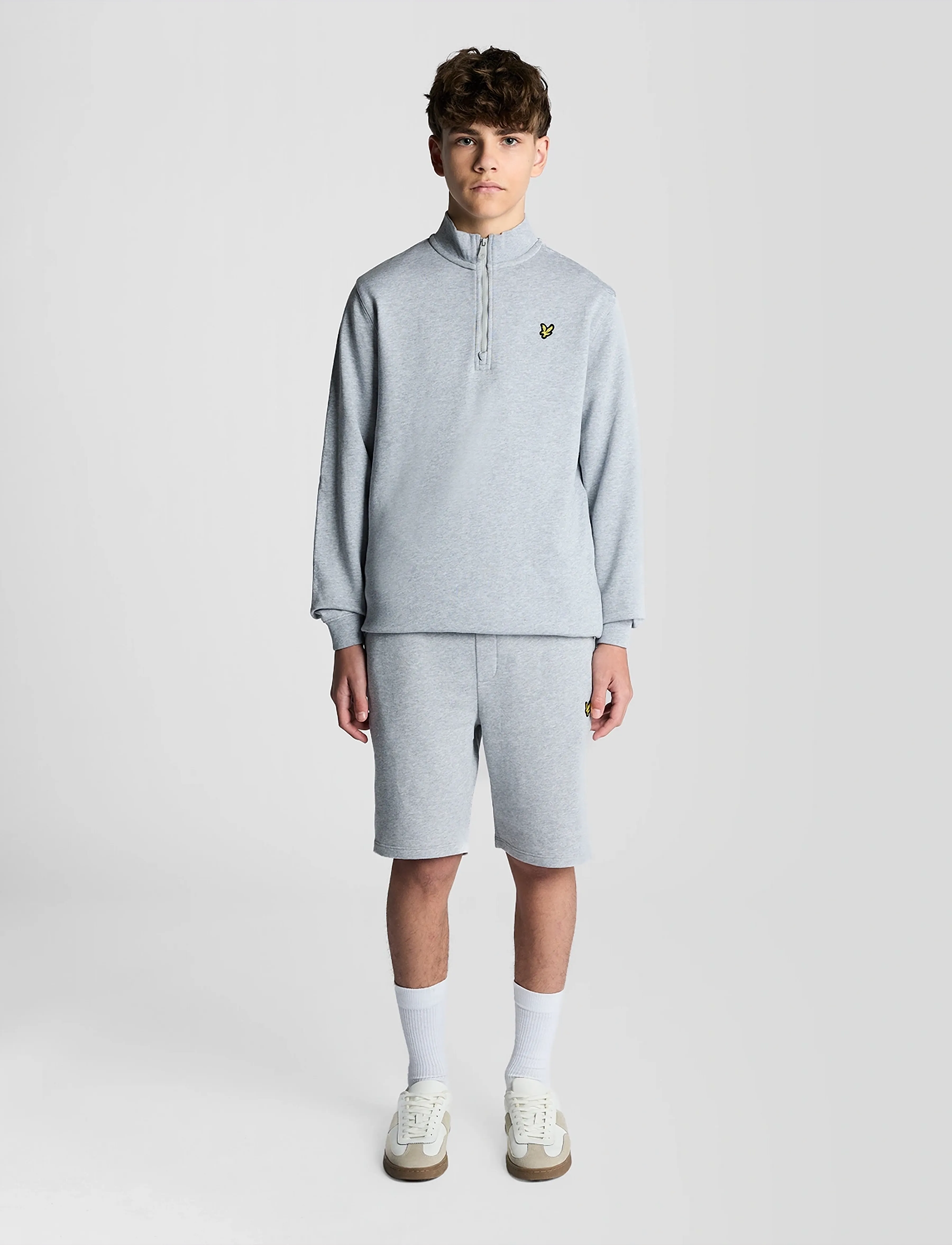 Lyle & Scott - Quarter Zip Pullover - sweatshirts - light grey marl - 3