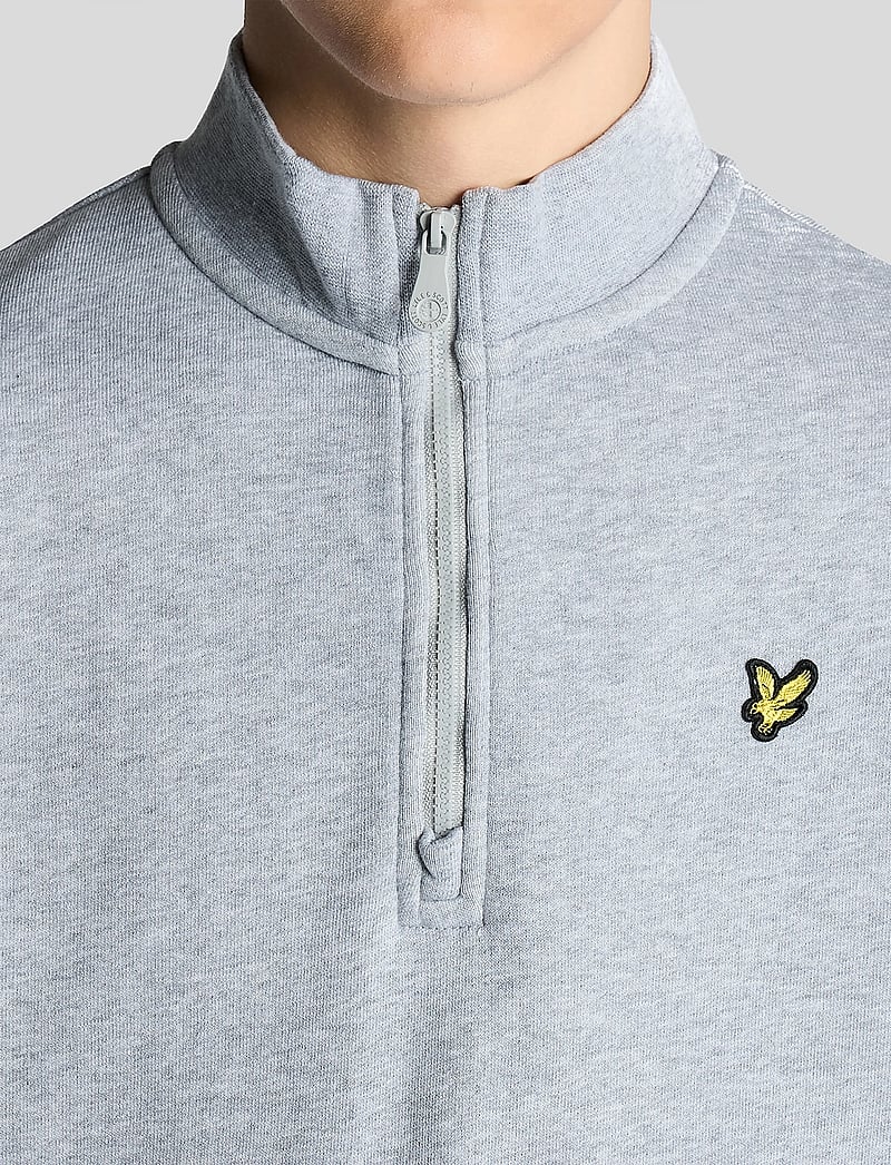 Lyle & Scott - Quarter Zip Pullover - sweatshirts - light grey marl - 5
