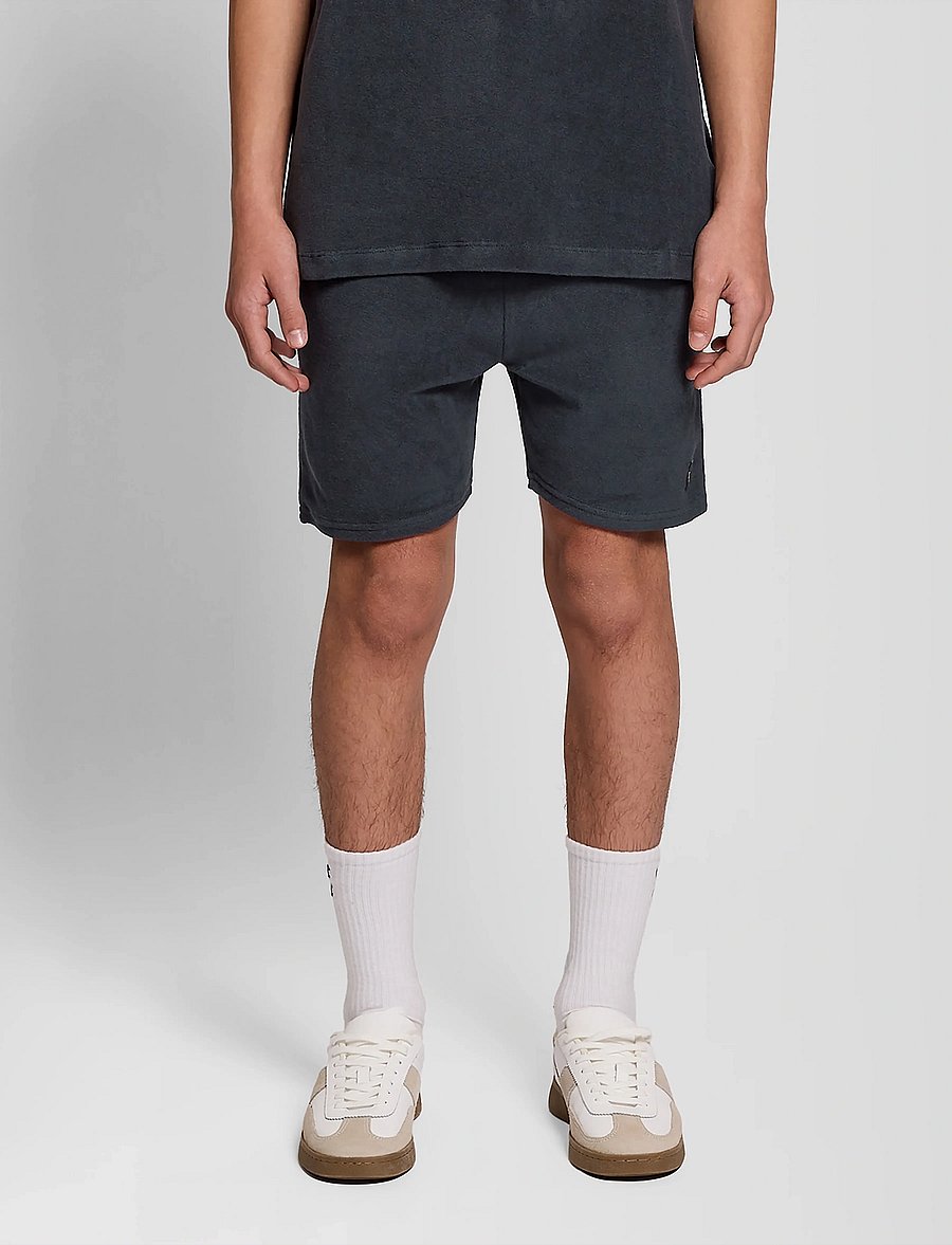 Lyle & Scott - Towelling Short - mjukisshorts - z271 dark navy - 2