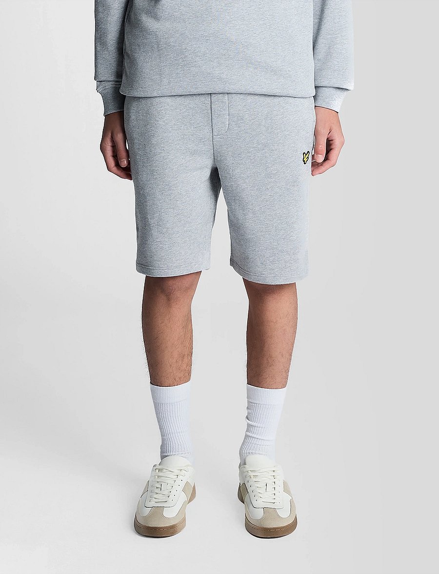 Lyle & Scott - Sweat Short - mjukisshorts - d24 light grey marl - 0