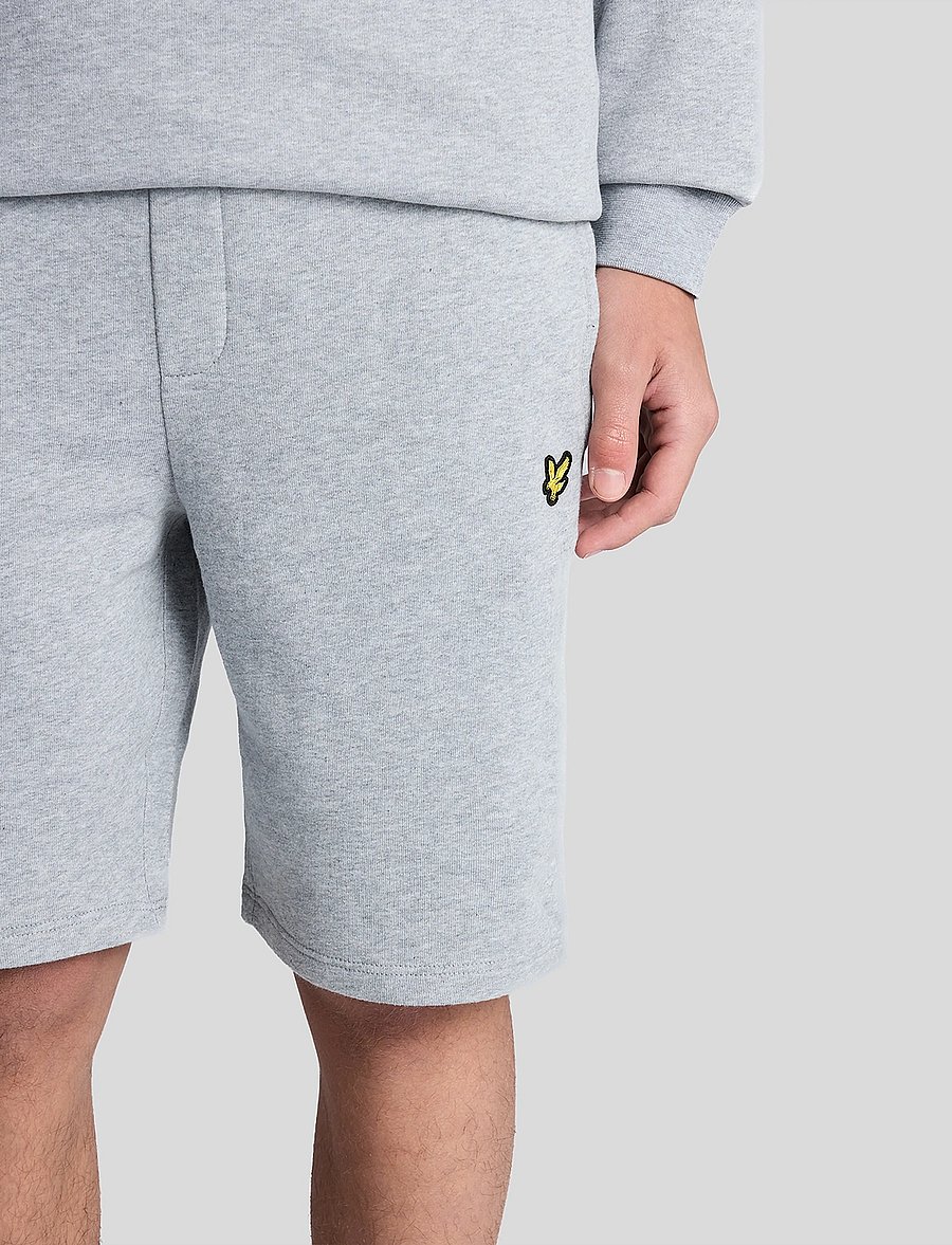 Lyle & Scott - Sweat Short - mjukisshorts - d24 light grey marl - 5