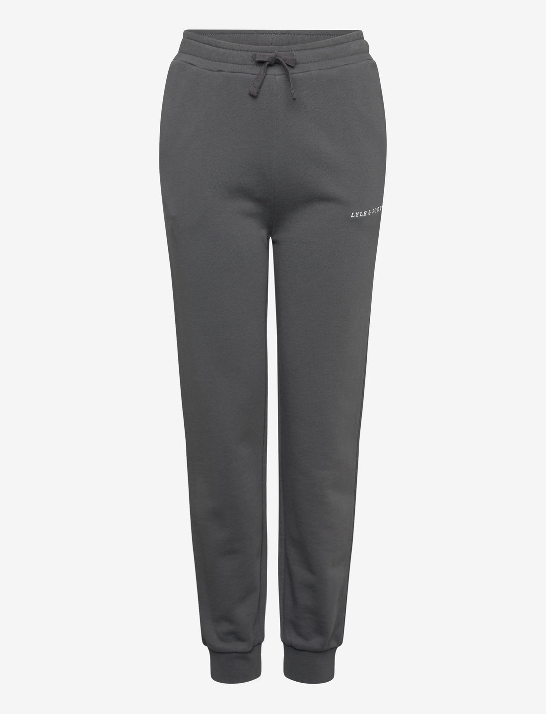 Lyle & Scott - Script Embroidered Sweatpant - dressipüksid - gunmetal - 1